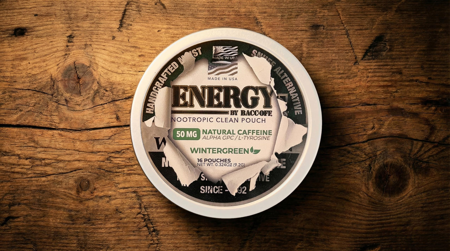BACC OFF Energy Wintergreen Nootropic Capsules, 80 Count