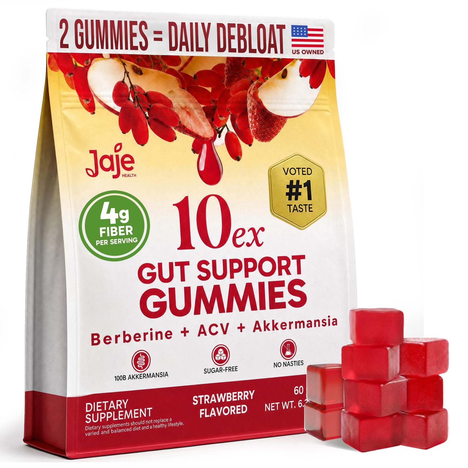 Jaje Health Debloat Probiotic Gummies 60 Count