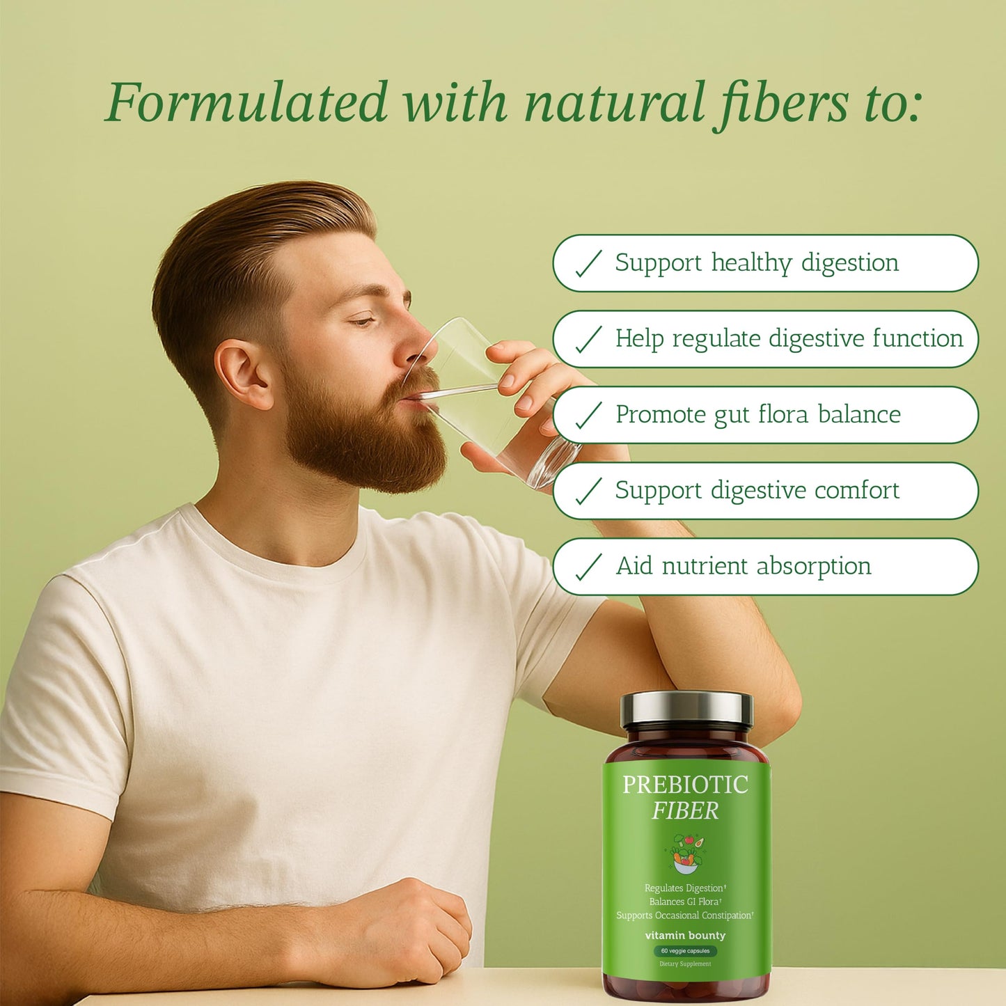 Vitamin Bounty PreforPro Prebiotics Capsules 60 Capsules