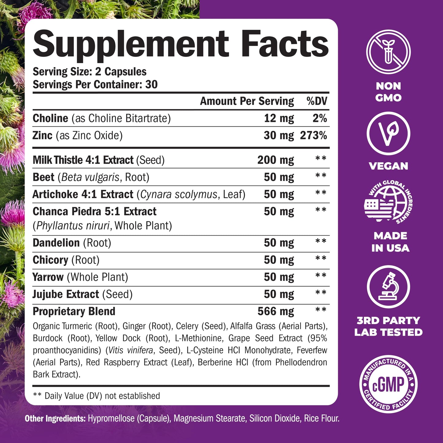 Vimerson Health Vegan Glucosamine Chondroitin MSM Joint Support & Liver Cleanse Detox & Repair Milk Thistle Supplement 150 Capsules