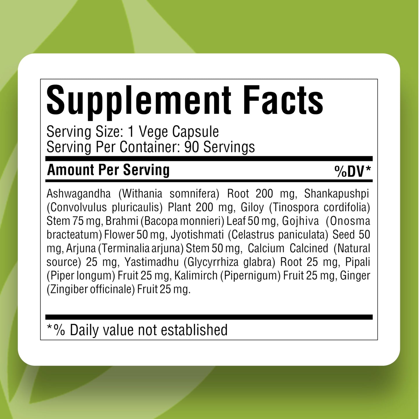 Herbsforever Stress Ez Mind Focus Supplement 90 Capsules