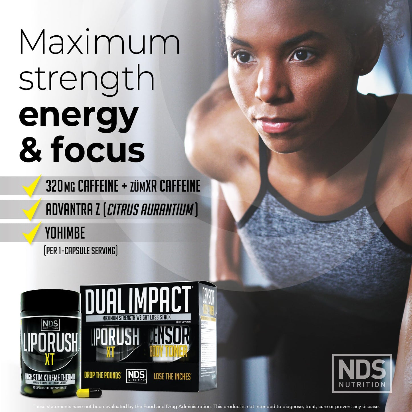 LIPORUSH NDS Nutrition Maximum Strength Dual Impact Stack 1 Capsule