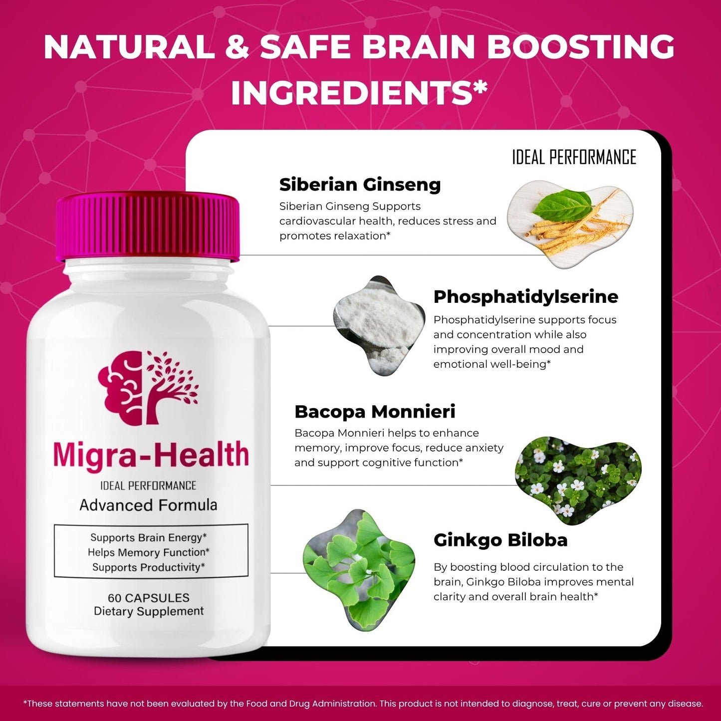 IDEAL PERFORMANCE Migra-Health Capsules, 300 Count
