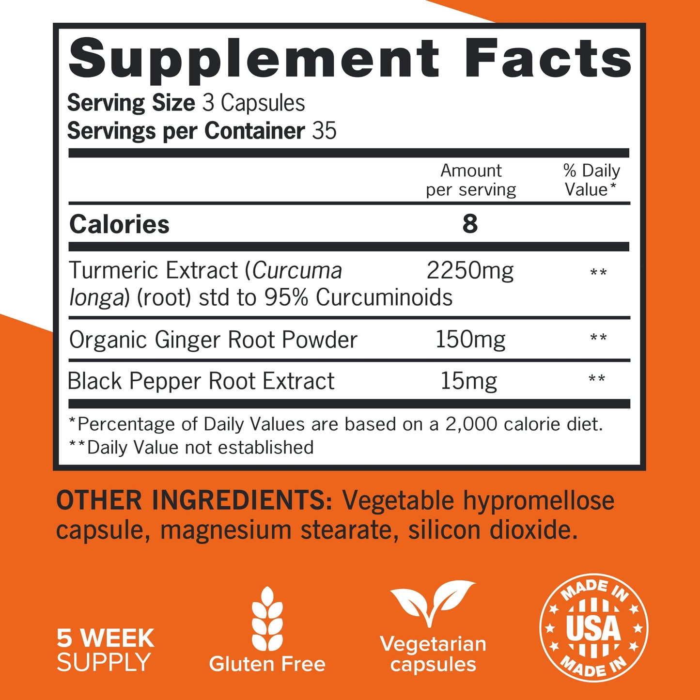 Qunol Turmeric Curcumin with Black Pepper & Ginger 2400mg Turmeric Extract with 95% Curcuminoids Extra Strength Supplement Capsule, 105 Count