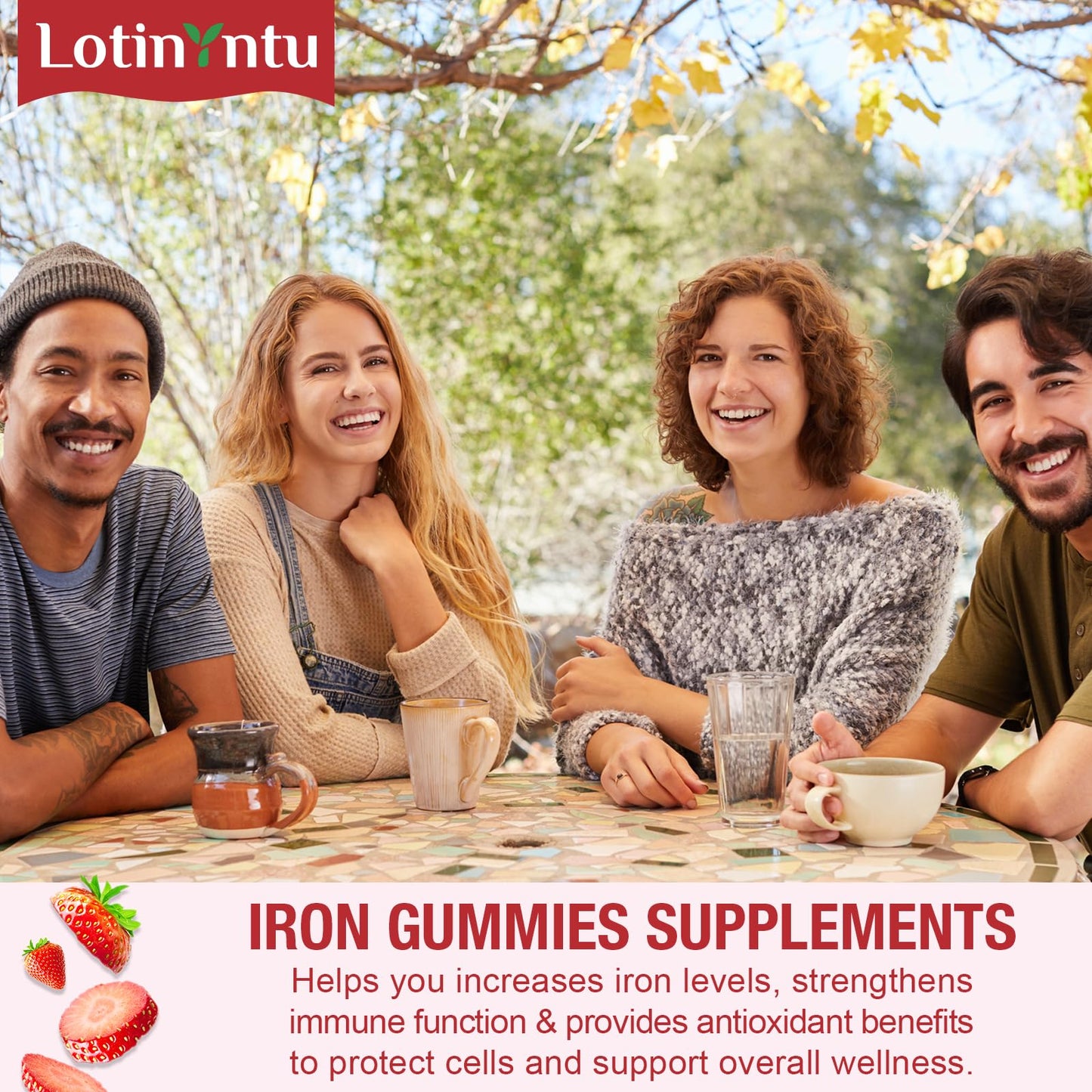 LotinYntu Iron Bisglycinate Gummies 120 Count