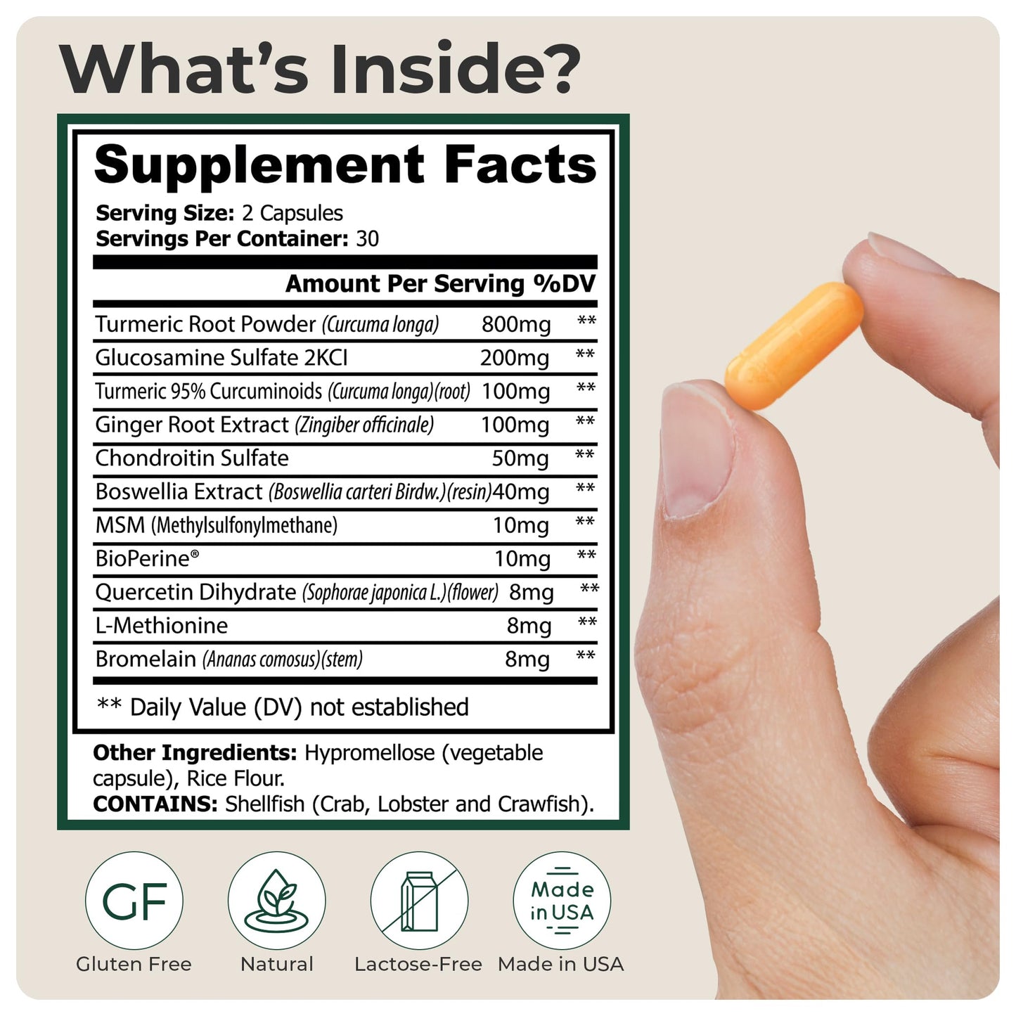 Veridda Longevity Platinum Turmeric Blend Capsules, 60 Count