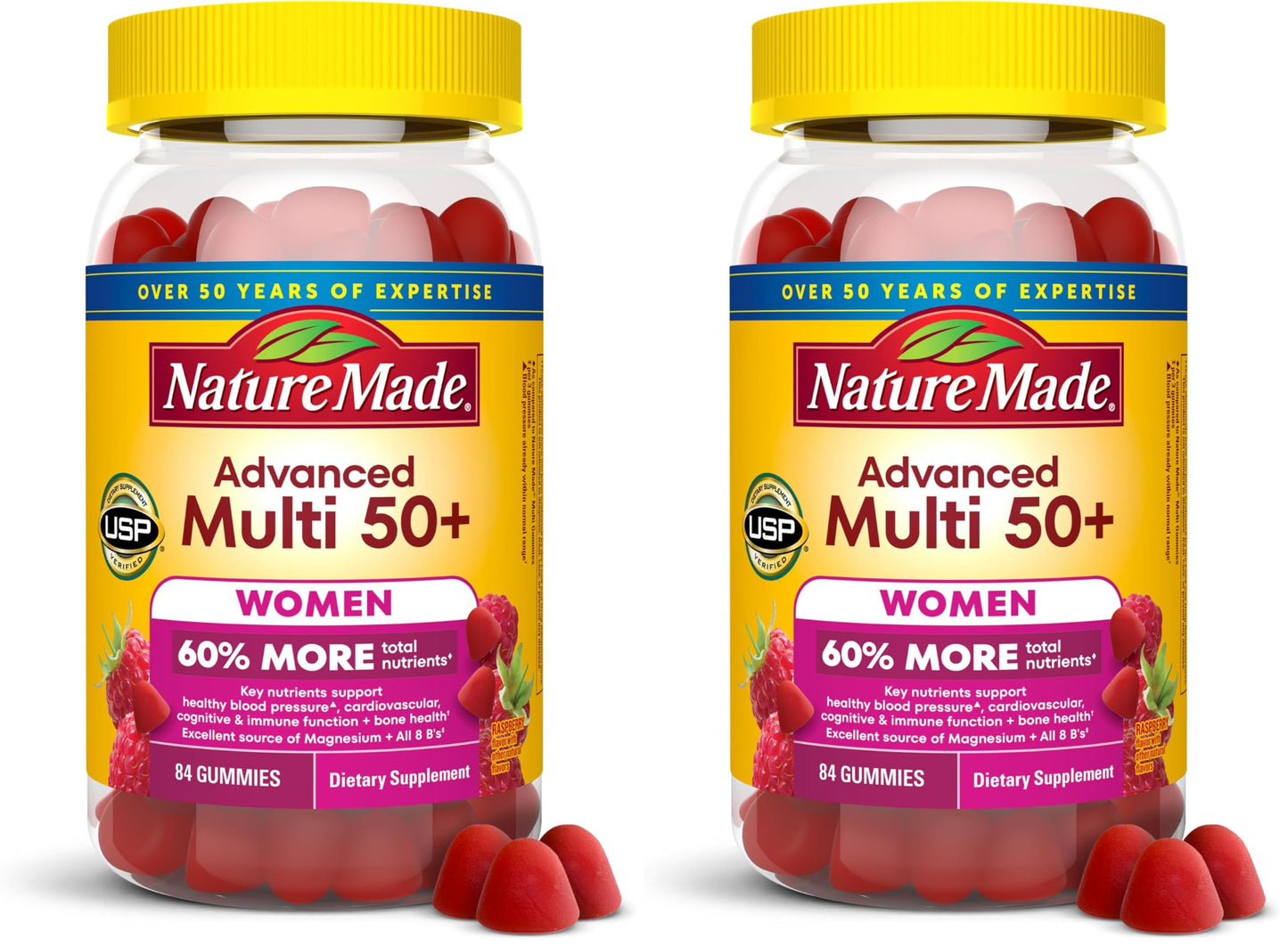 Nature Made Advanced Multivitamin Gummies 50+ for Her 168 Gummies