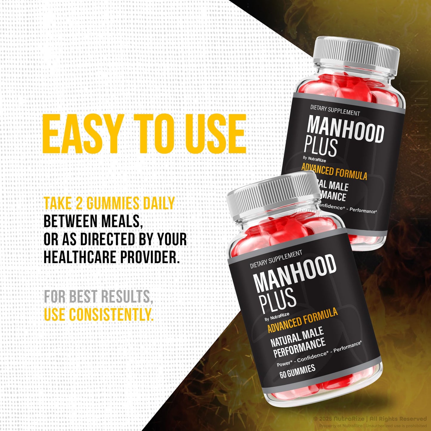 NutraRize Manhood Plus Gummies 120 Gummies