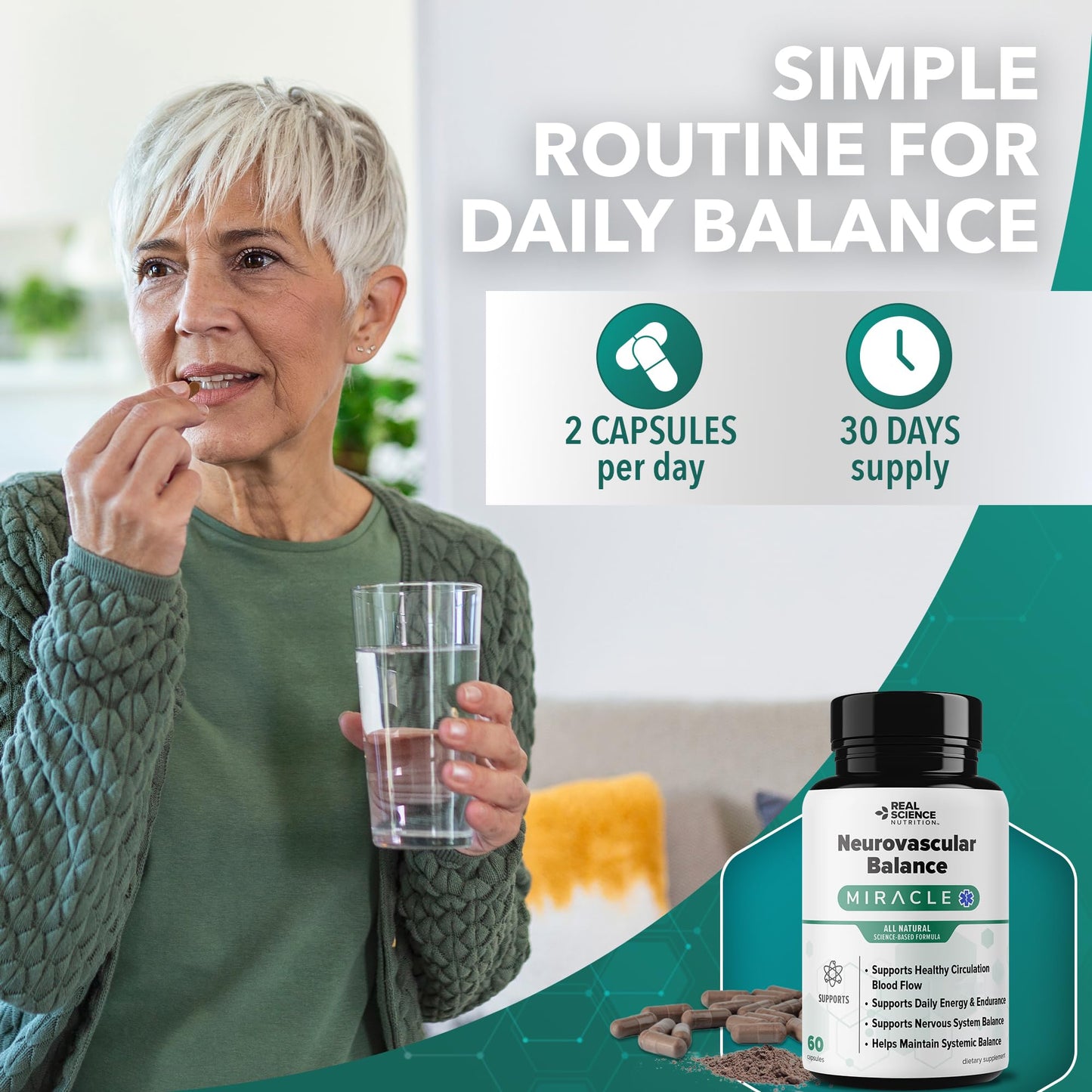 Real Science Nutrition Neurovascular Balance Capsules 60 Caps