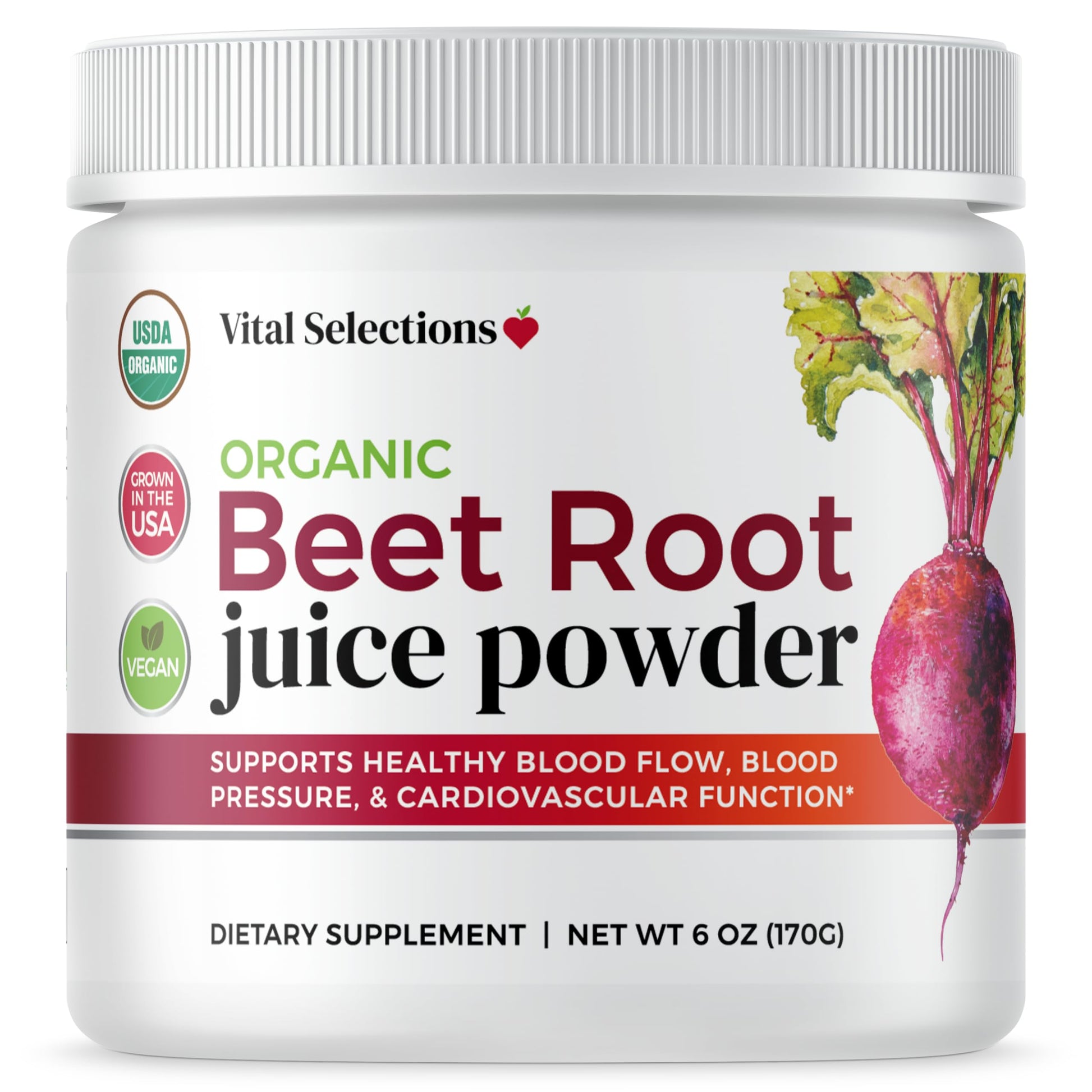 Vital Selections 100% Organic Beet Root Juice Powder, 6
