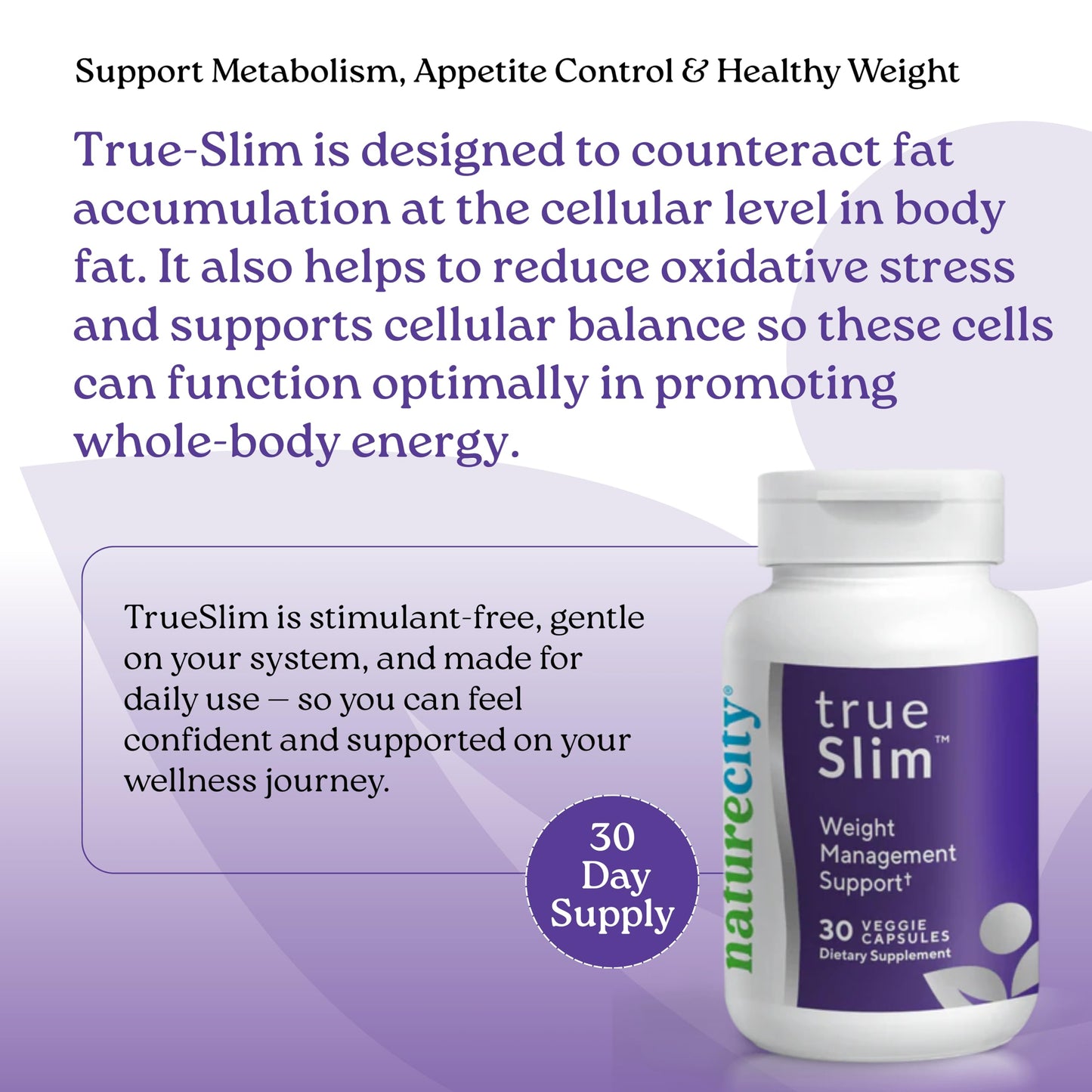 NatureCity True-Slim Morosil Weight Management Capsules, 30 Count