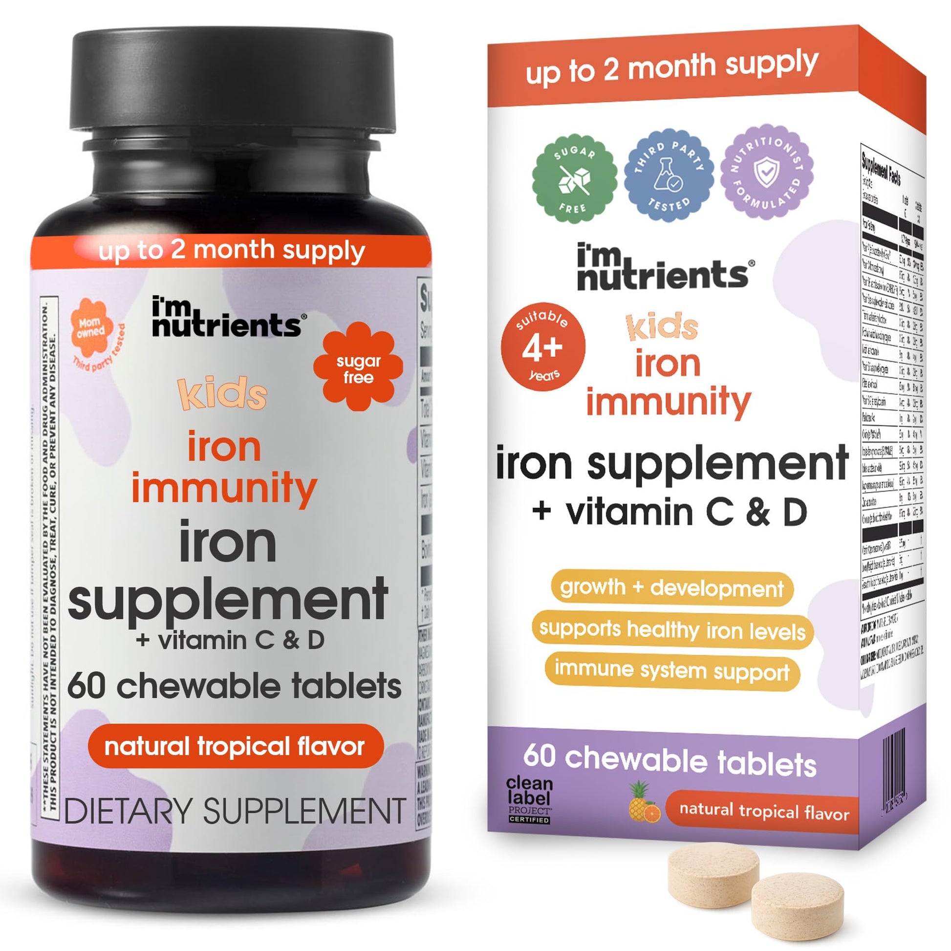 I'm Nutrients Iron Immunity Tablet, 60 Tablets