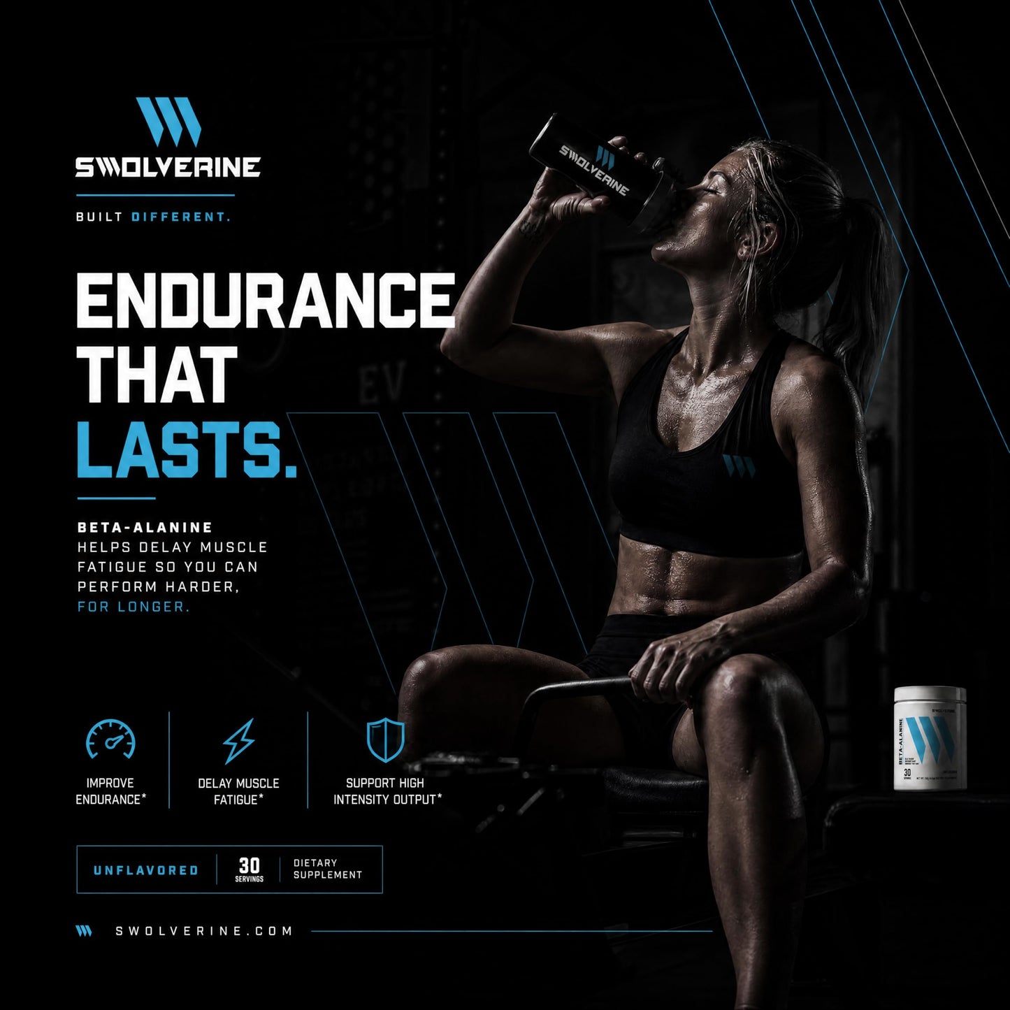 Swolverine Beta-Alanine Powder 5.3 Ounce
