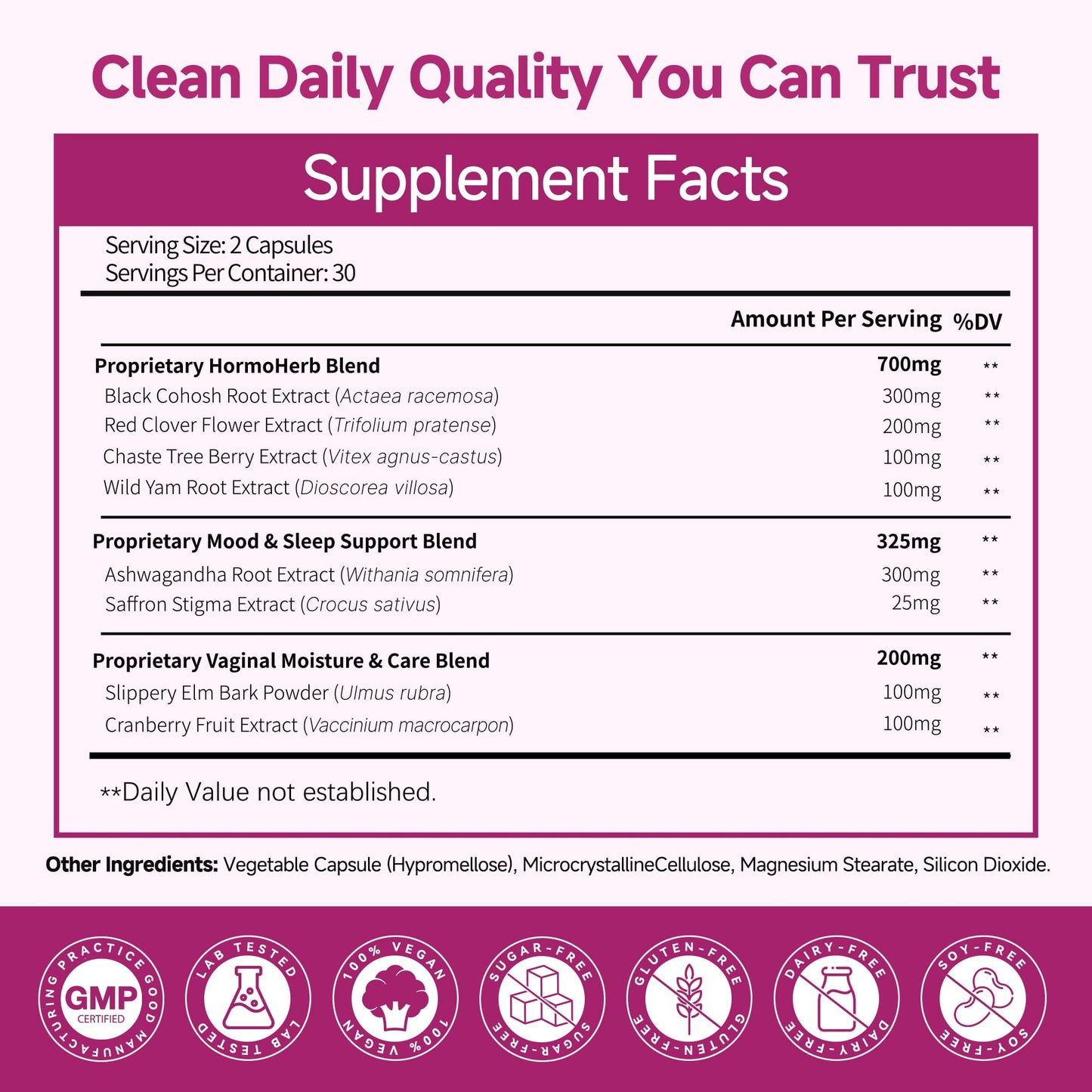 Dismok Menopause Supplements for Women Capsules, 60 Count