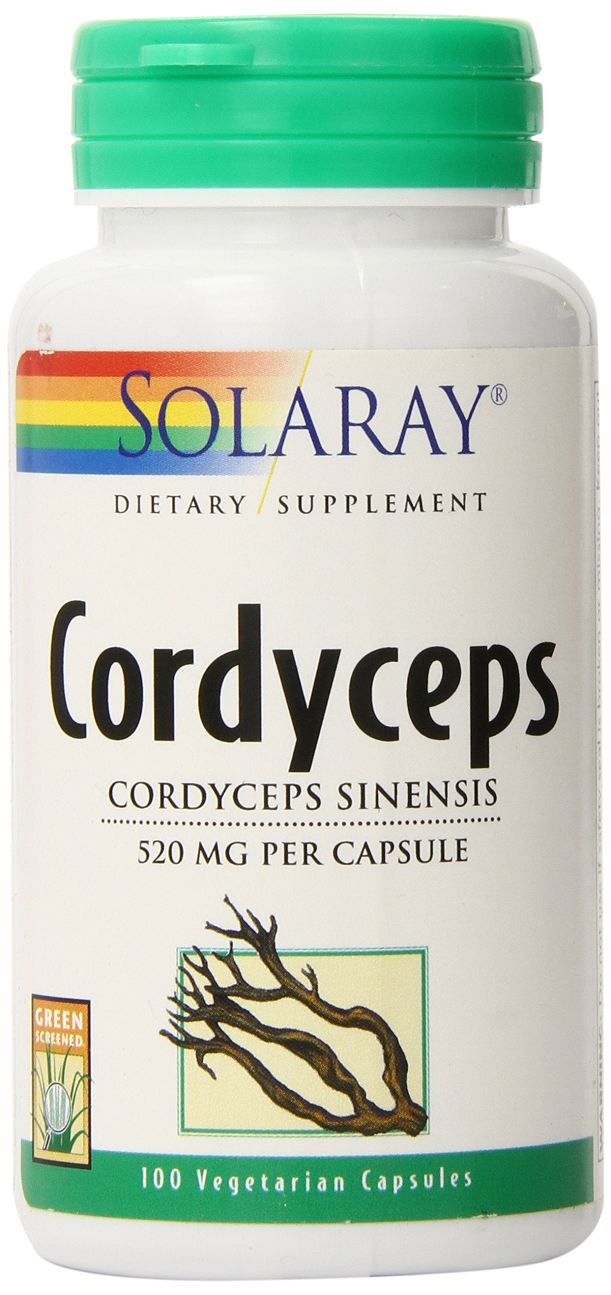 Solaray Cordyceps Capsules 520 mg, 100 Count