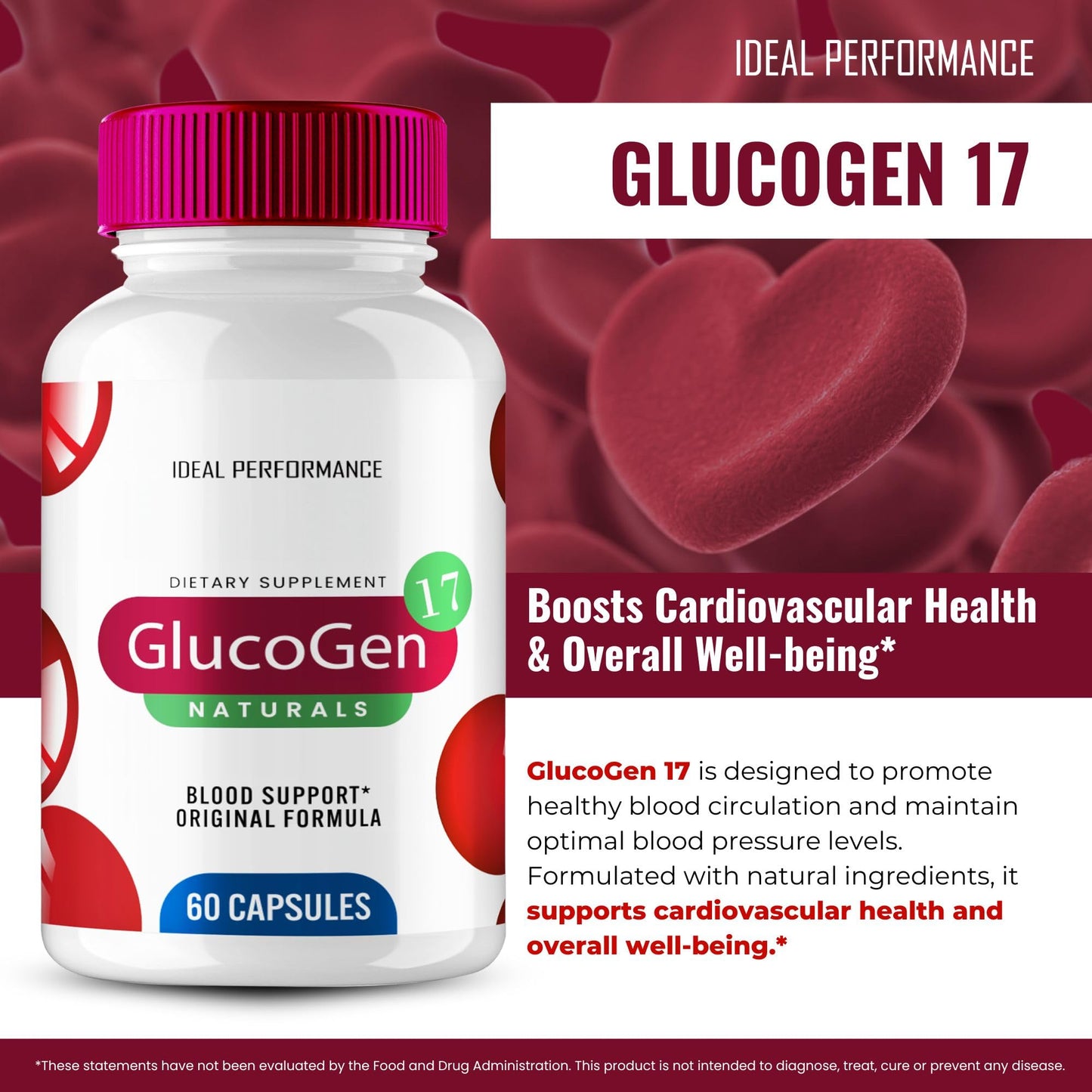 IDEAL PERFORMANCE Glucogen17 Capsules 120 Count