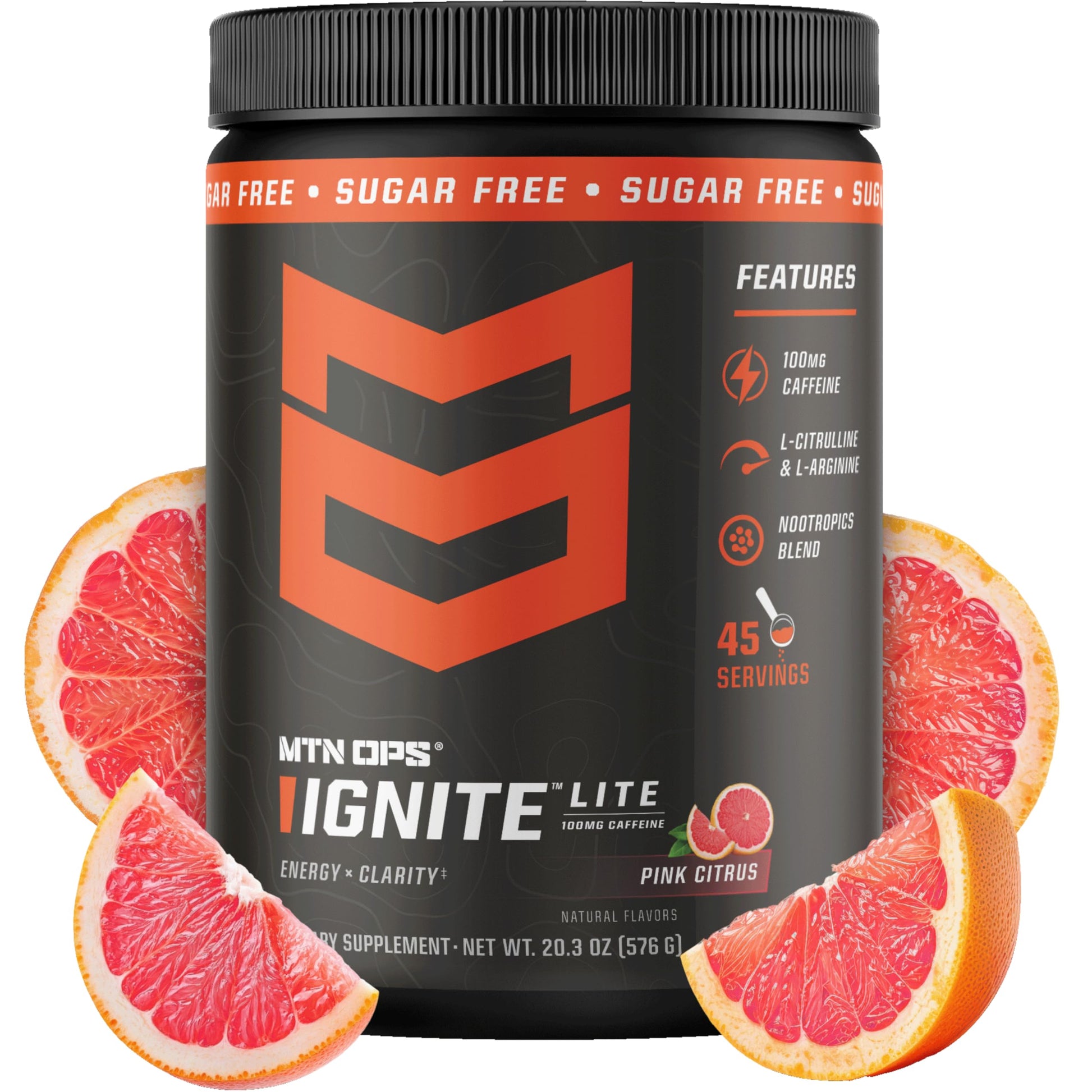 MTN OPS Ignite Lite Energy Powder 17.9 45 Servings