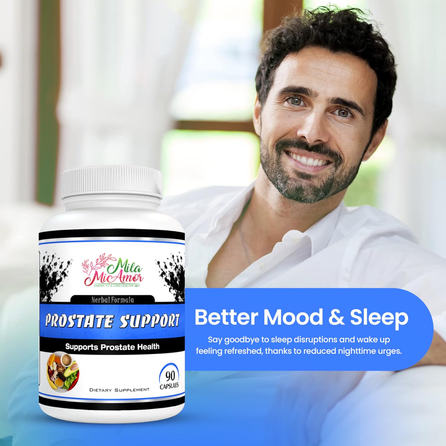 Mila Miamor Prostate Support Supplement for Men Capsules 90 Count