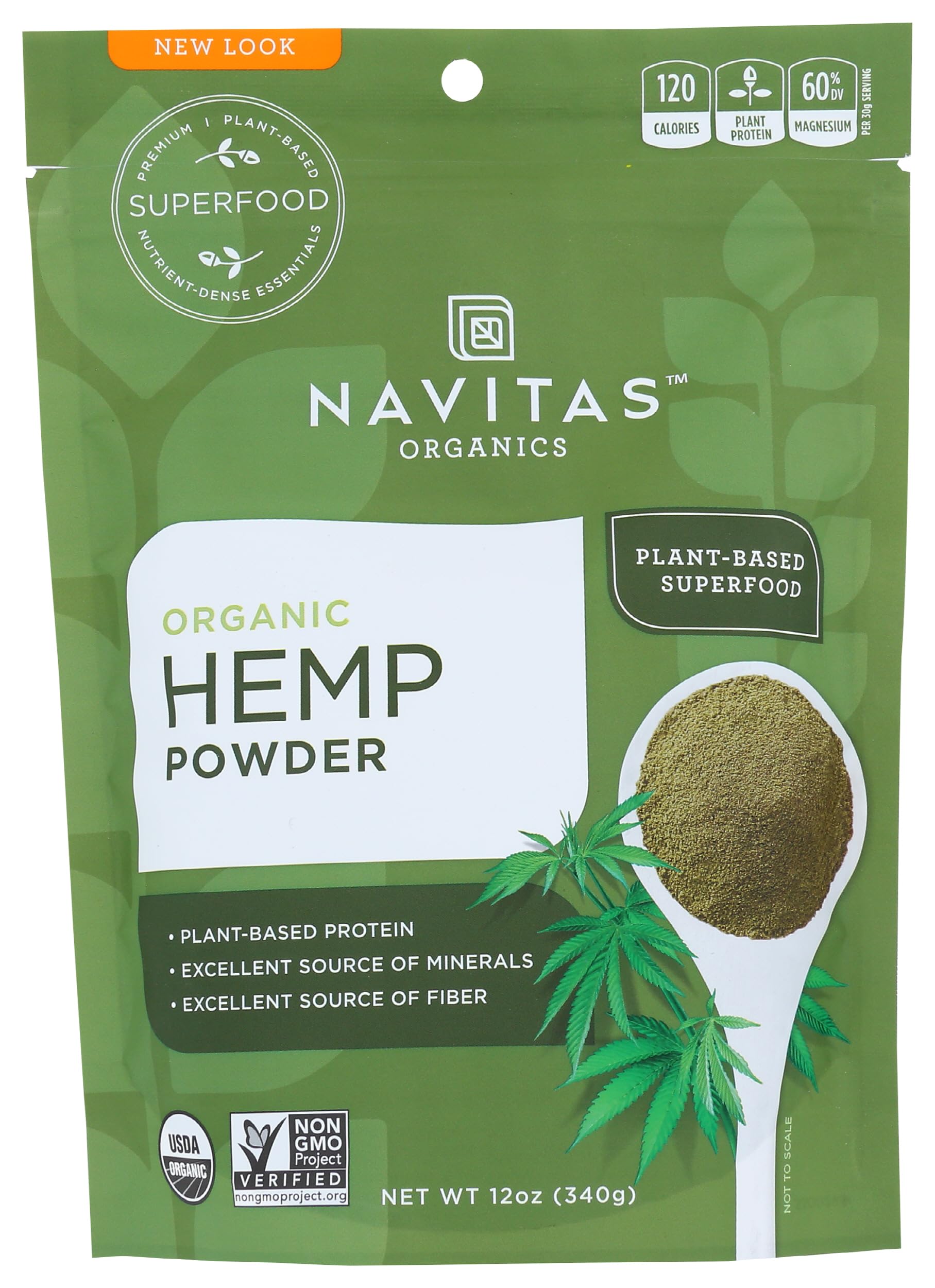 Navitas Organics Hemp Protein Powder, Organic, 12 Ounce