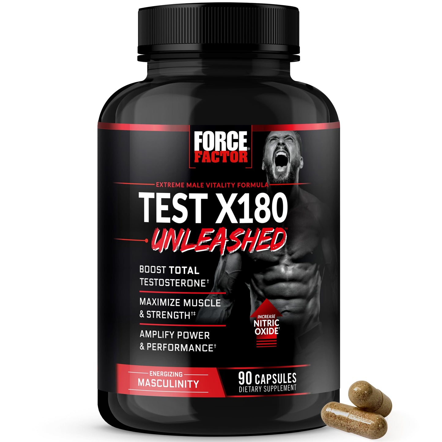 Force Factor Test X180 Unleashed Testosterone Support Capsule 90 Count