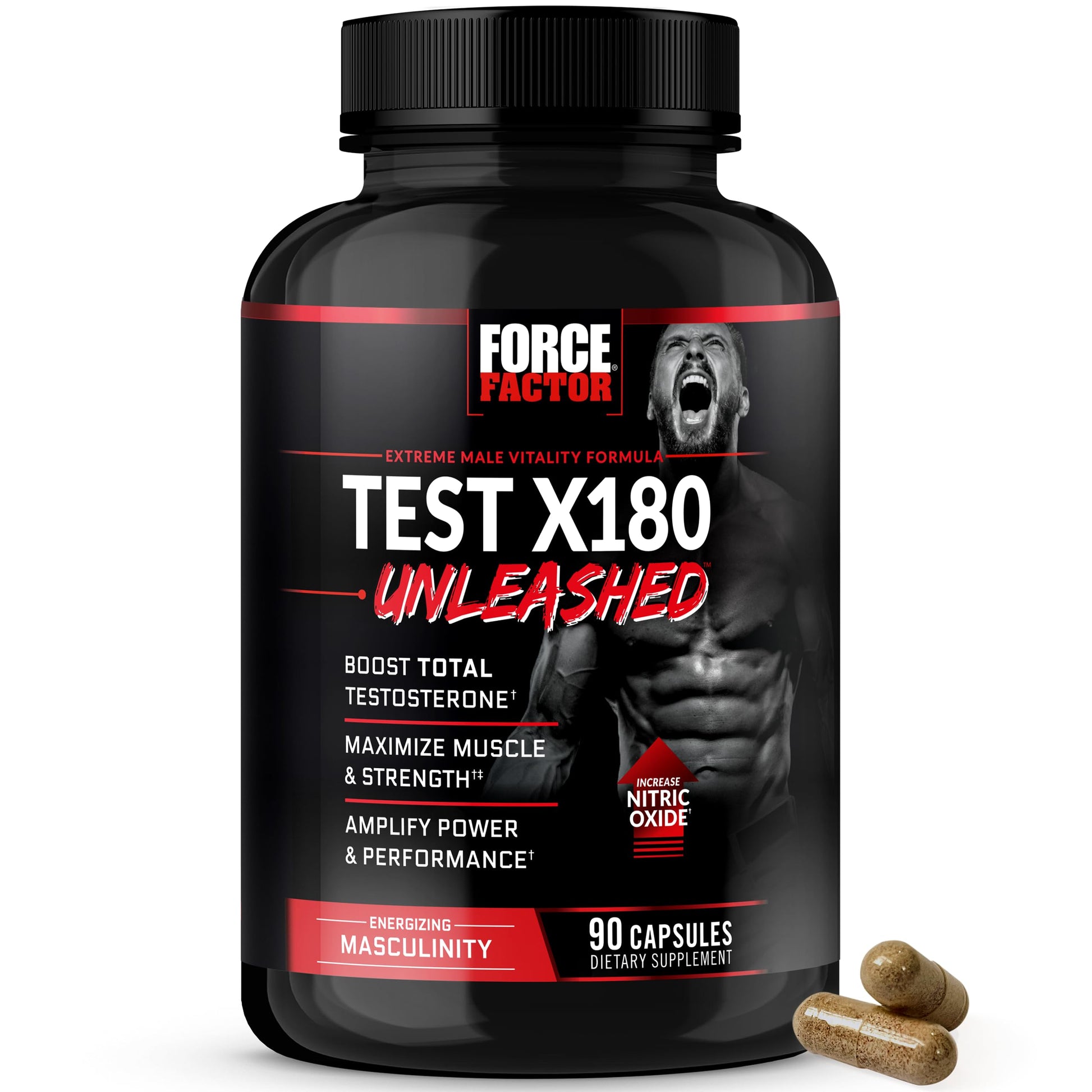 Force Factor Test X180 Unleashed Testosterone Support Capsule 90 Count