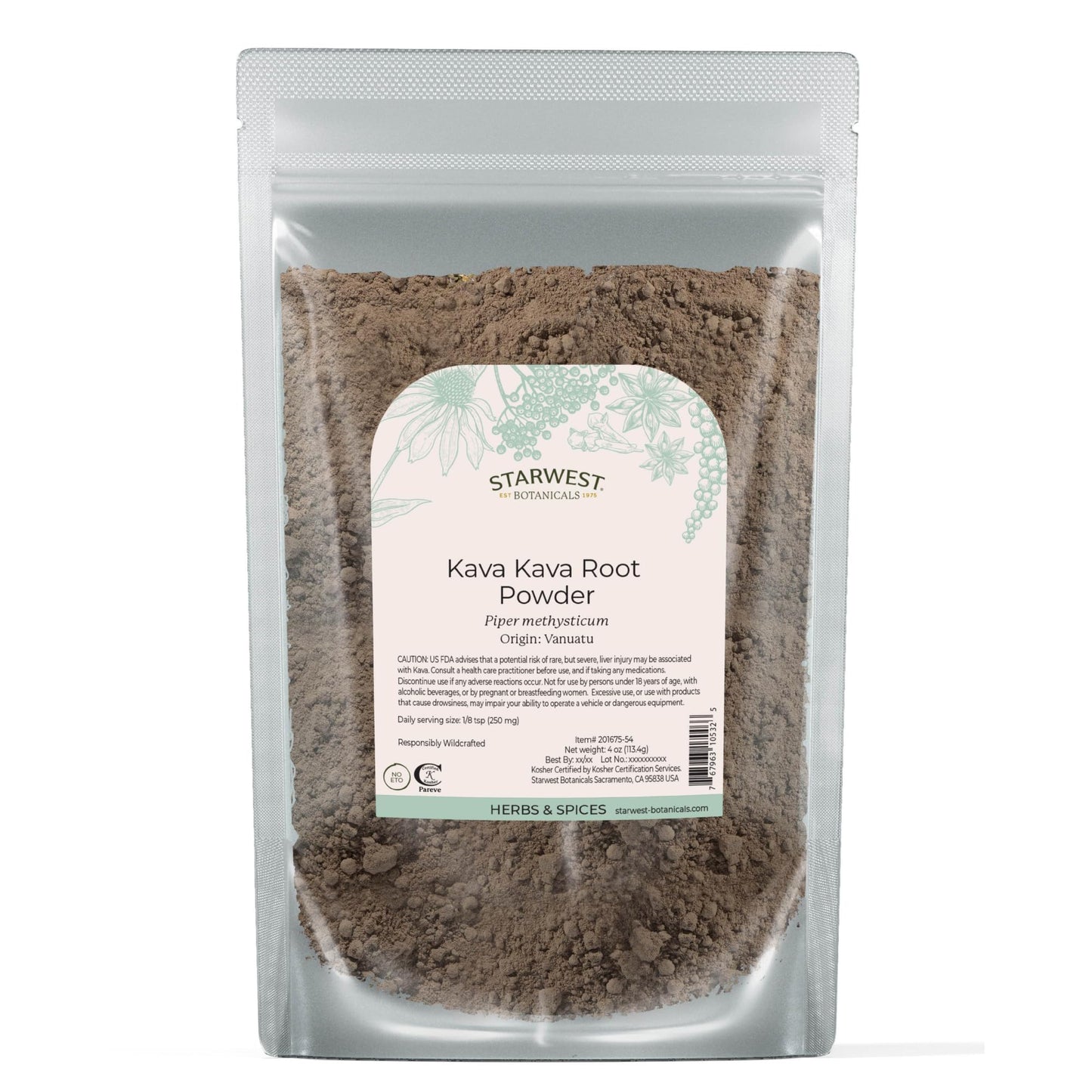 Starwest Botanicals Kava Kava Root Powder 4 oz