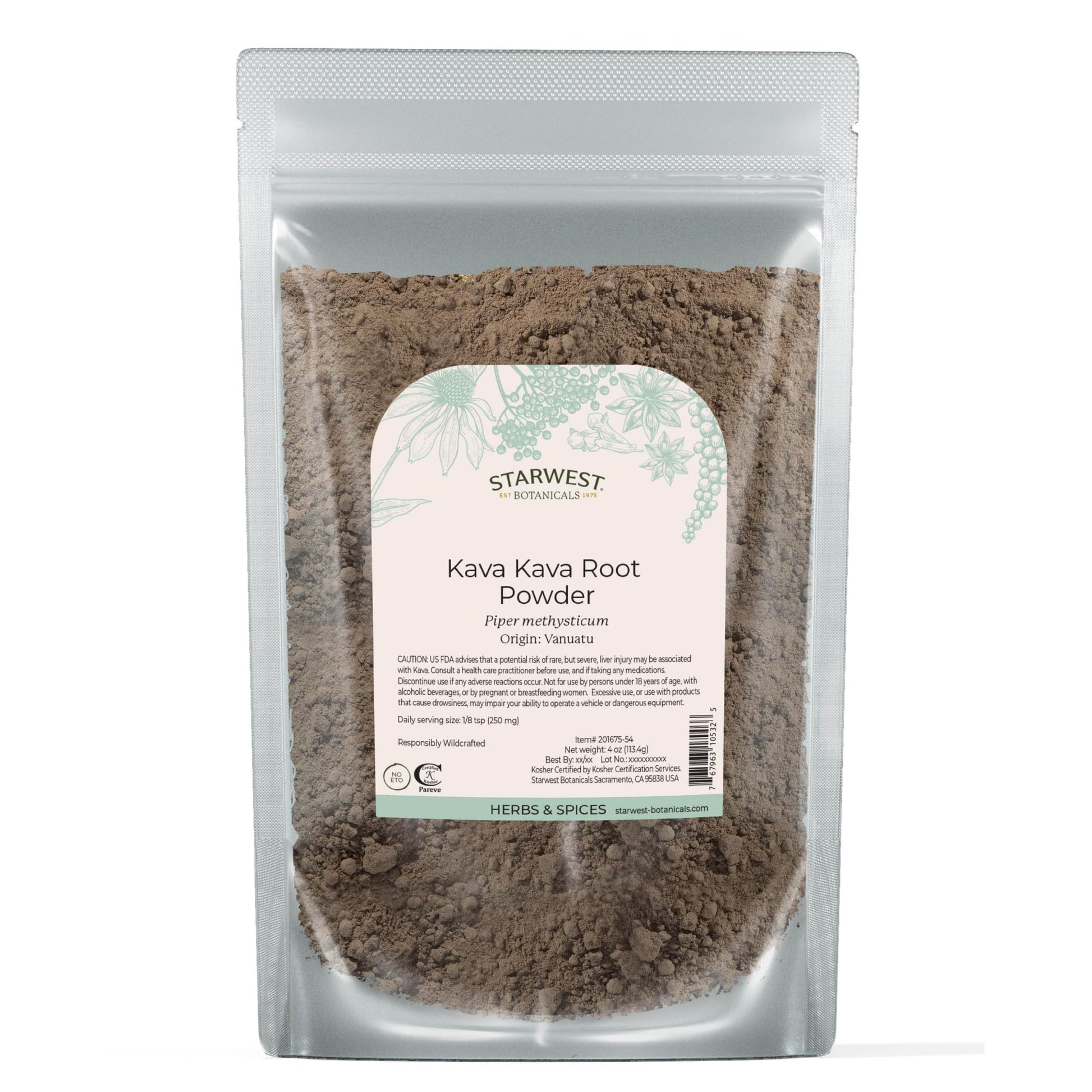 Starwest Botanicals Kava Kava Root Powder 4 oz