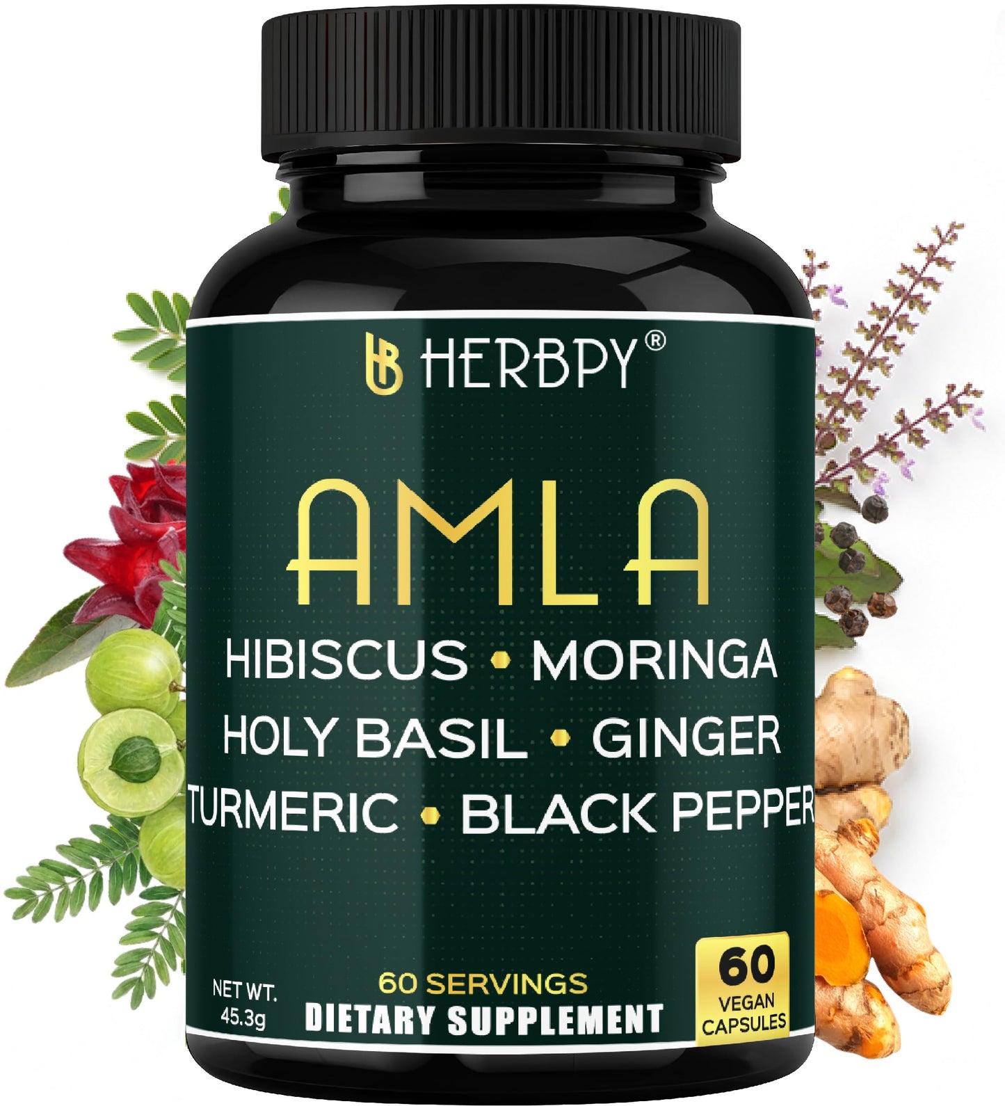 Herbpy 7in1 Amla Superfruit Extract Supplement Capsules, 60 Count