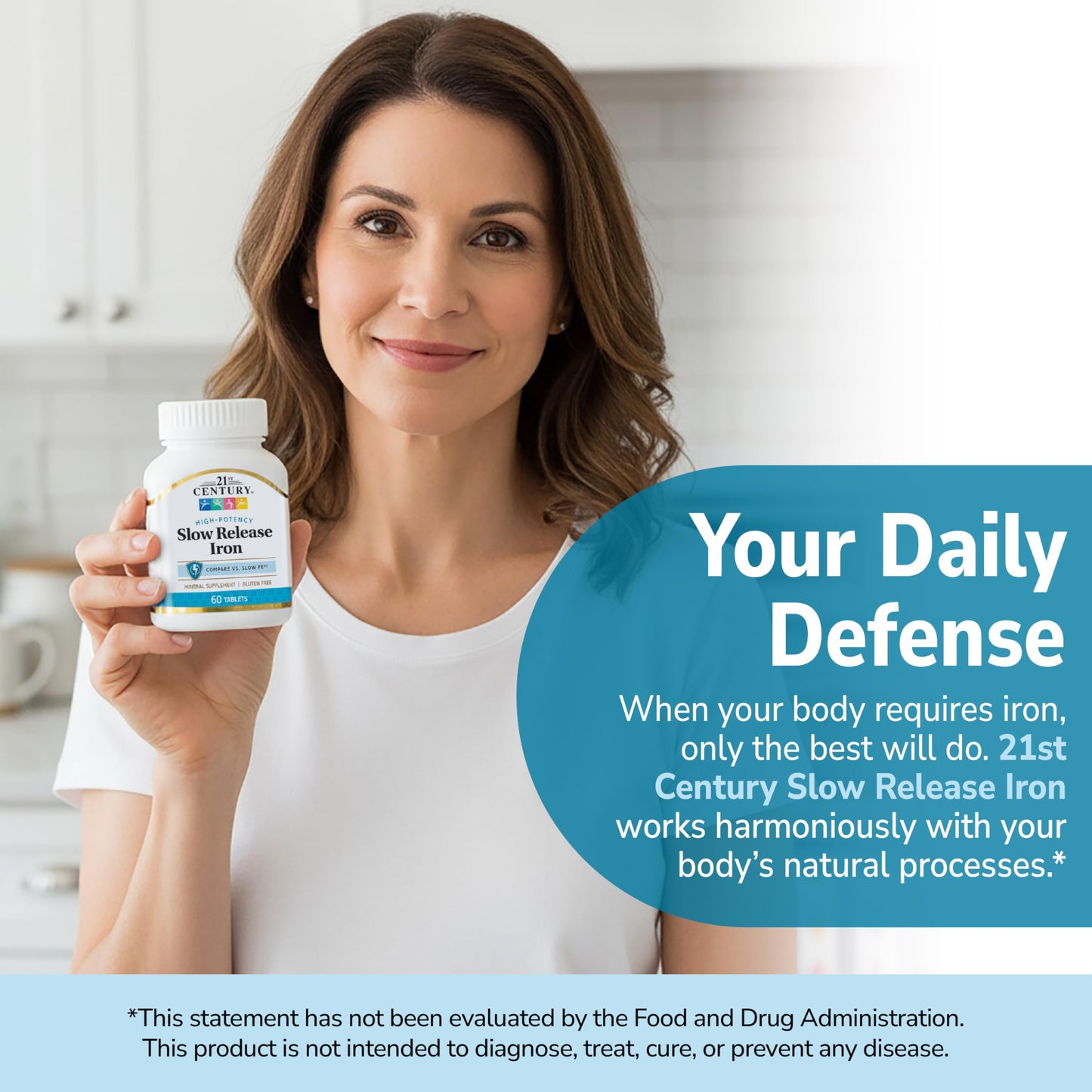 21st Century Slow Release Iron Tablets 60 Count