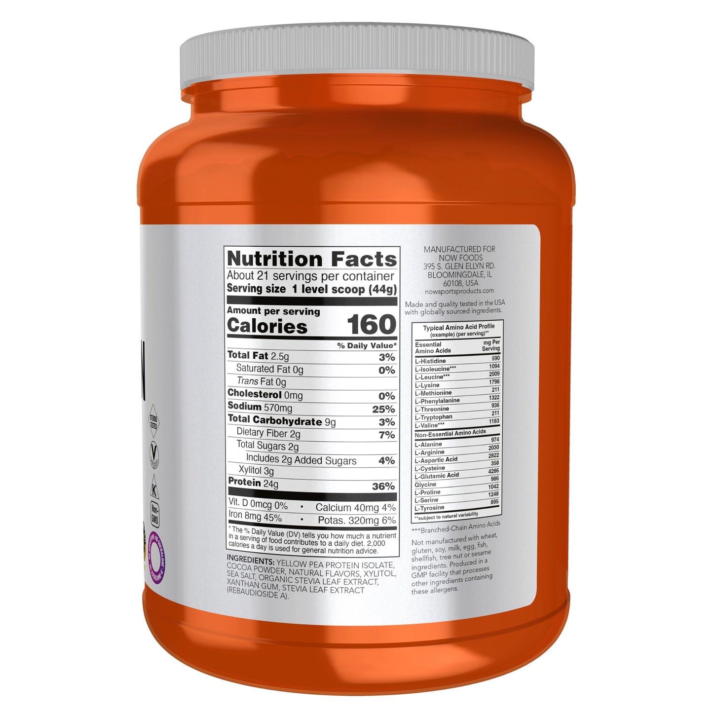 NOW Foods Pea Protein Powder 32 Servings
