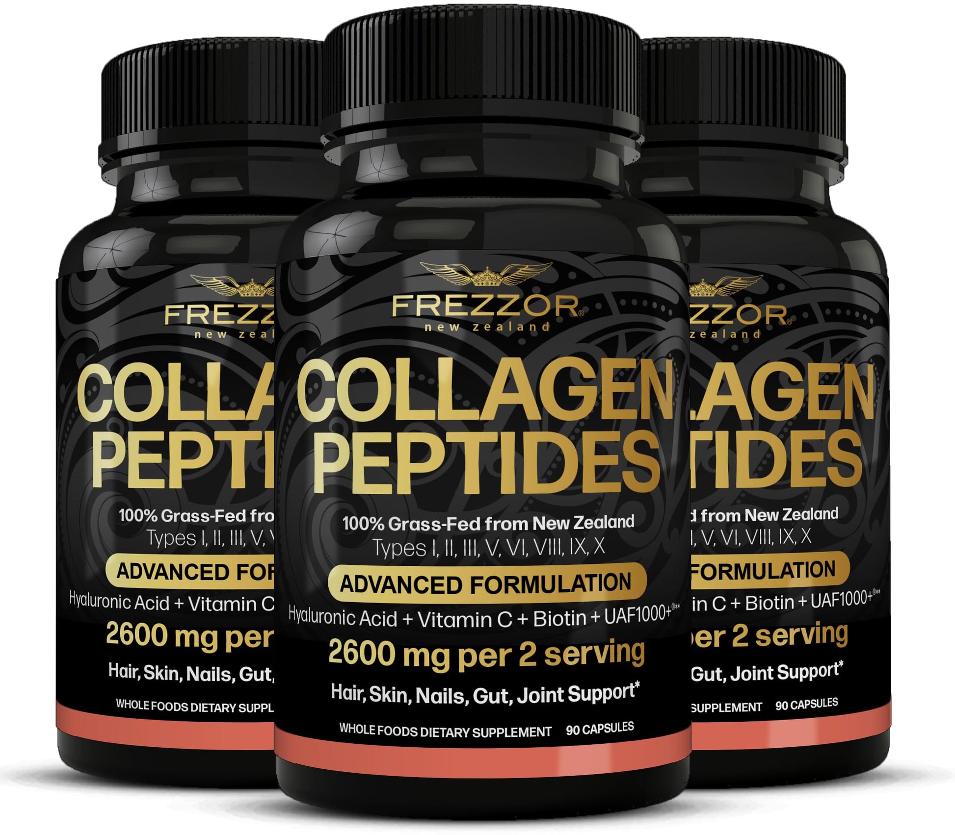 FREZZOR Collagen Peptides with UAF1000+ 270 Capsules