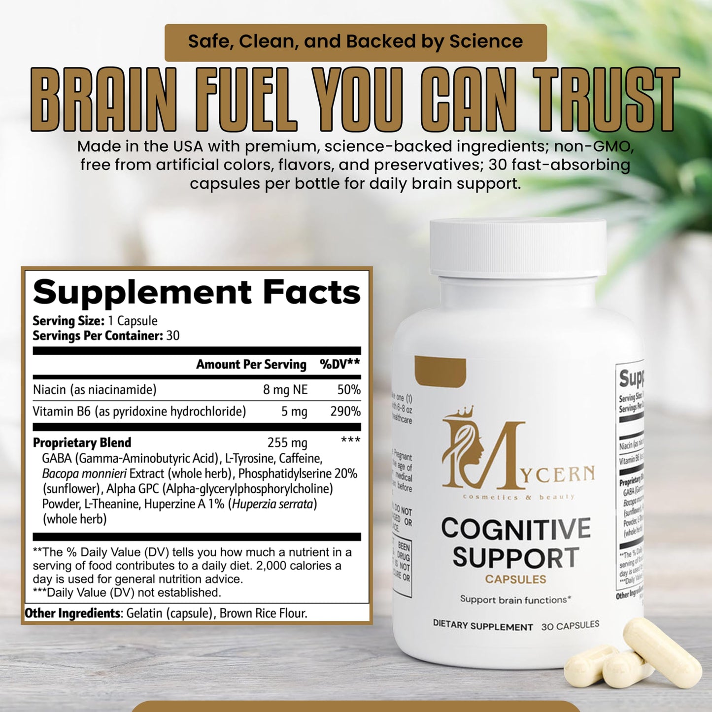 Mycern Cognitive Support Supplement Capsule 30 Count