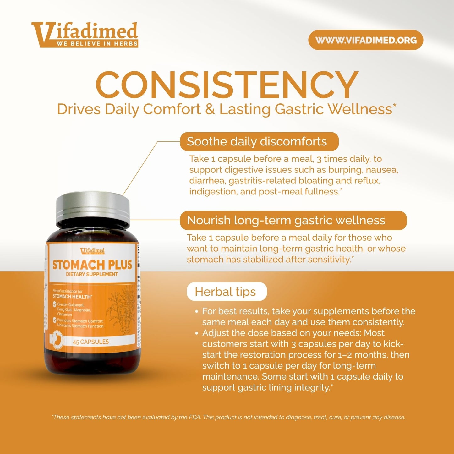 VIFADIMED Stomach Plus, 270 Capsules