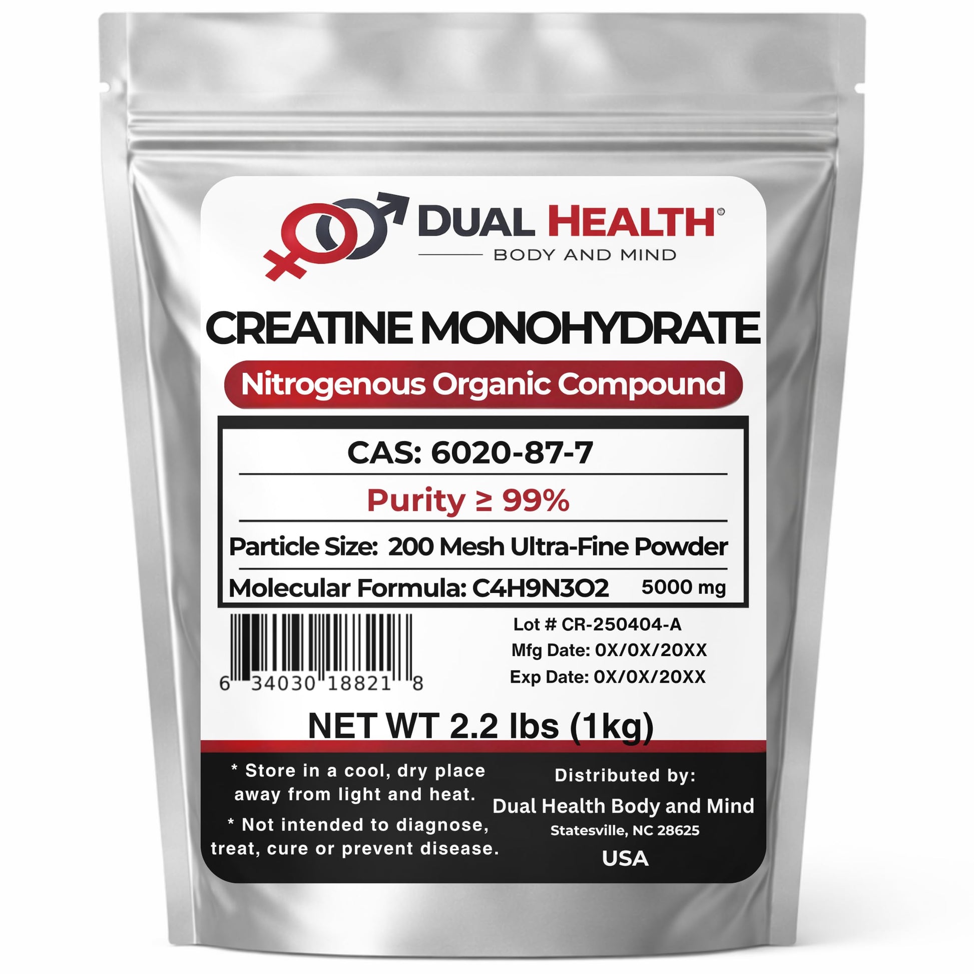 Dual Health Body & Mind Creatine Monohydrate Powder, 35.2 oz