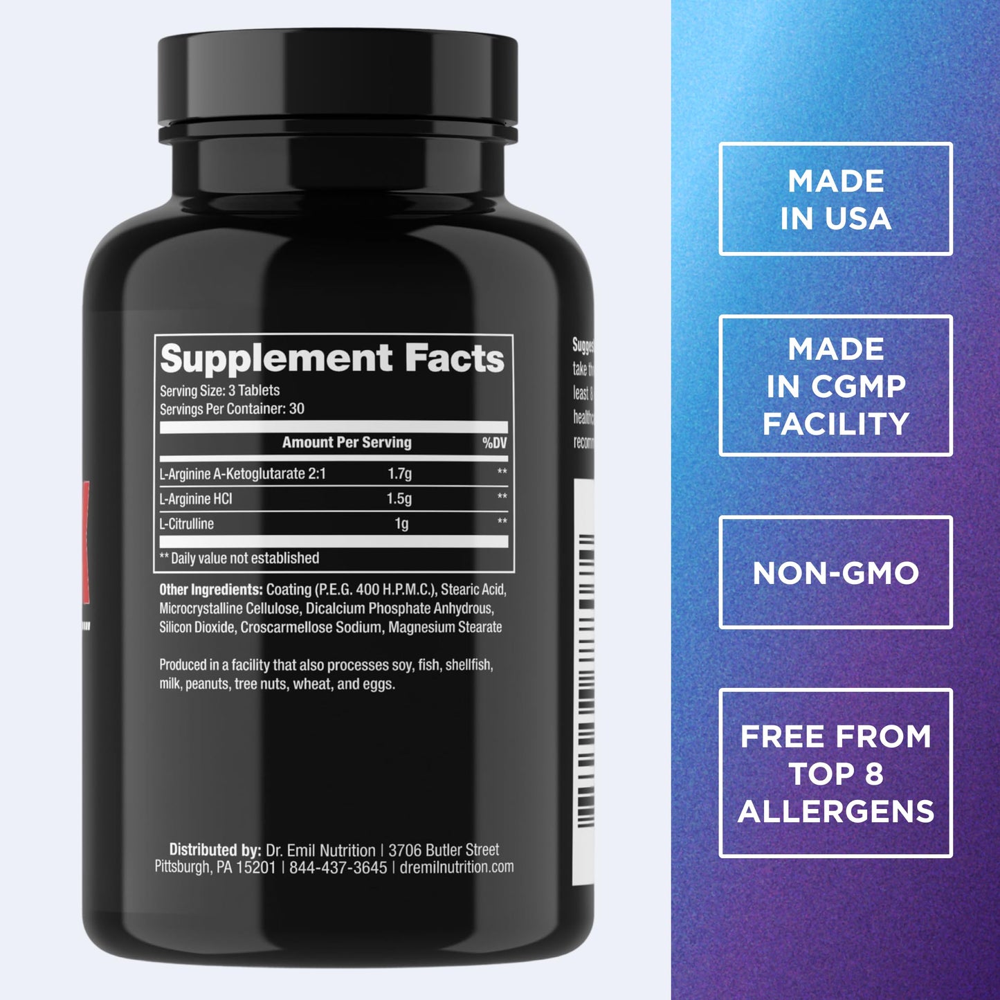 DR. EMIL NUTRITION Arginine 3K Elite 90 Tablets