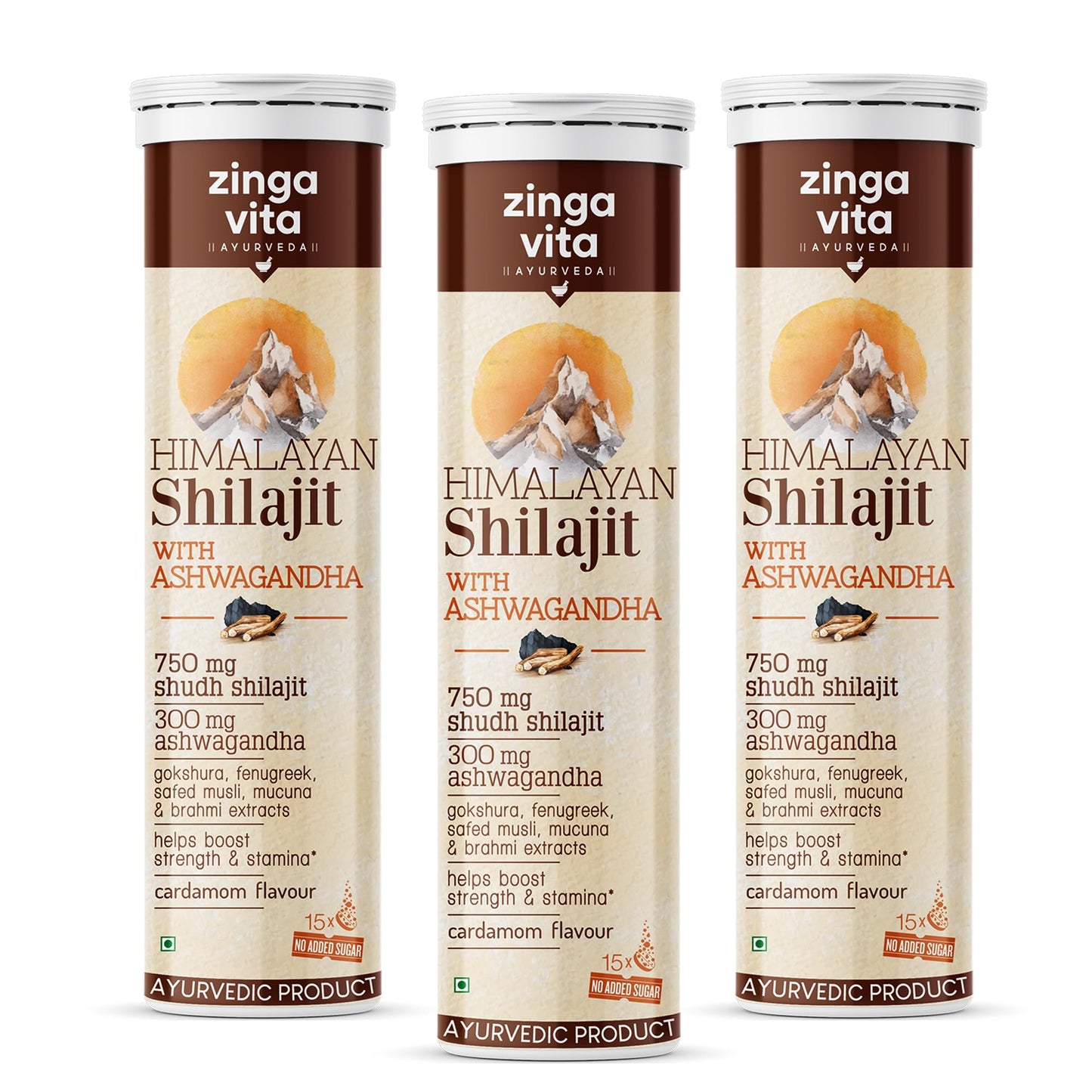 Zingavita Ayurveda Himalayan Shilajit Effervescent Tablets - 30 Count