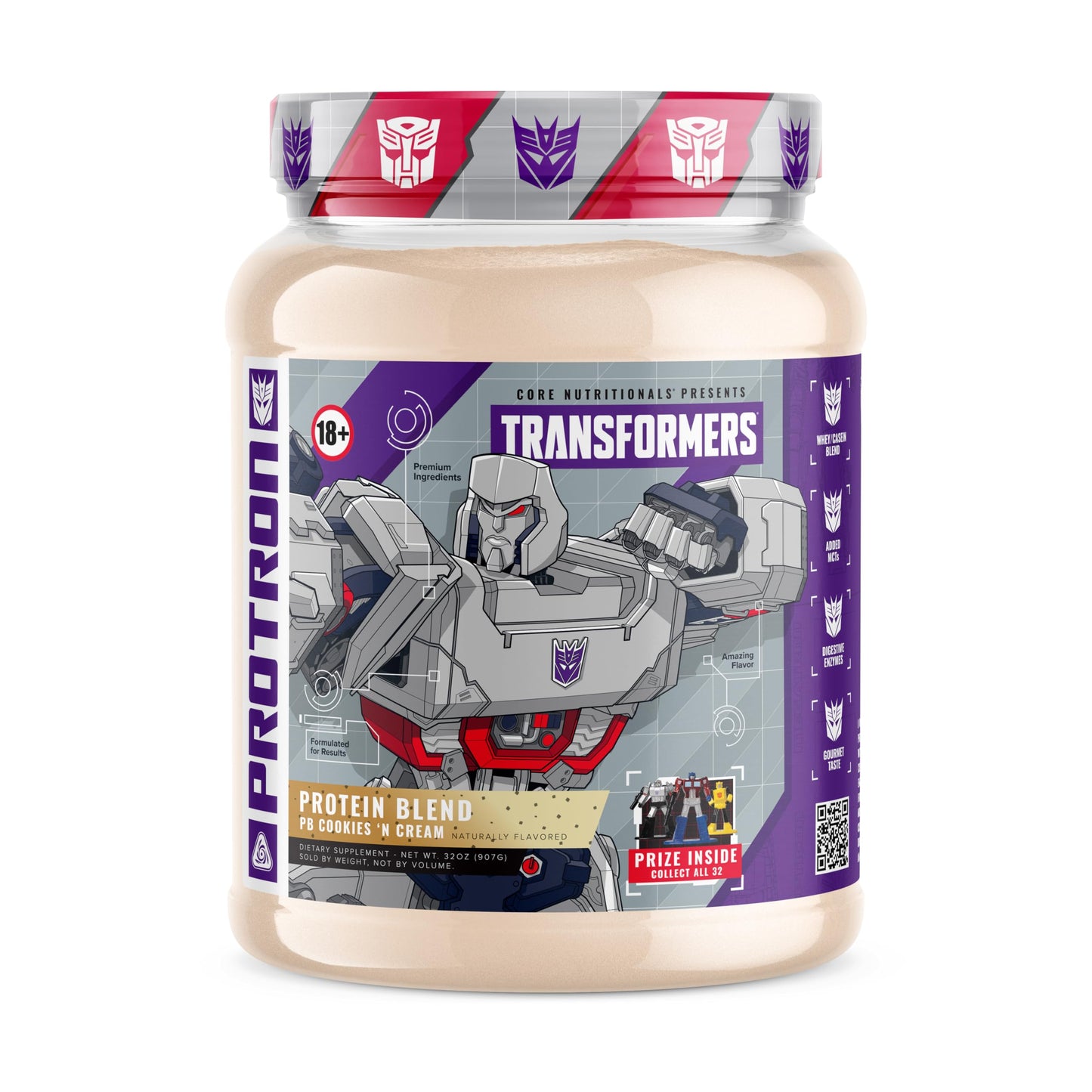Core Nutritionals Transformers Protron Protein Powder, 32 Servings