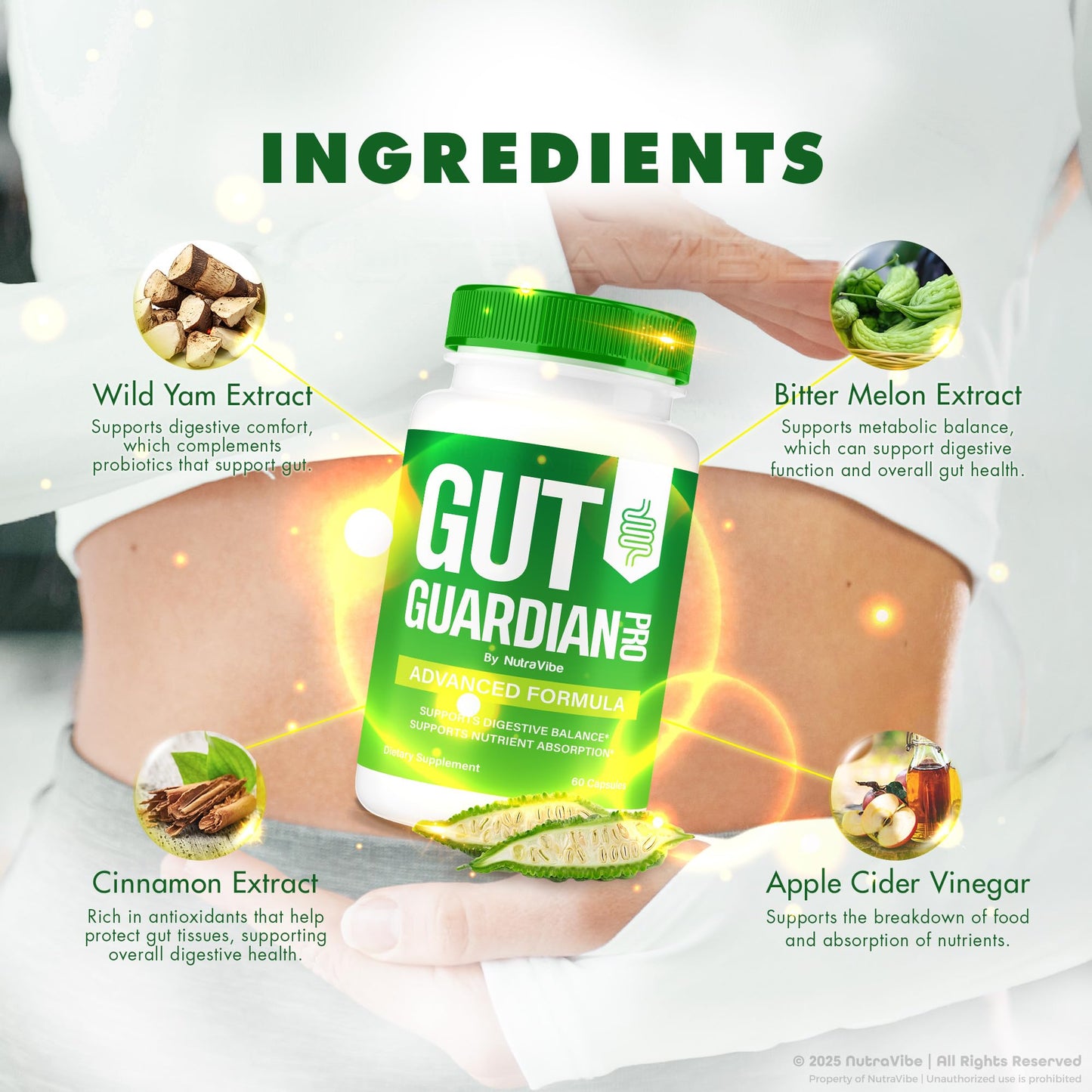 NutraVibe Gut Guardian Pro Capsules 60 Count