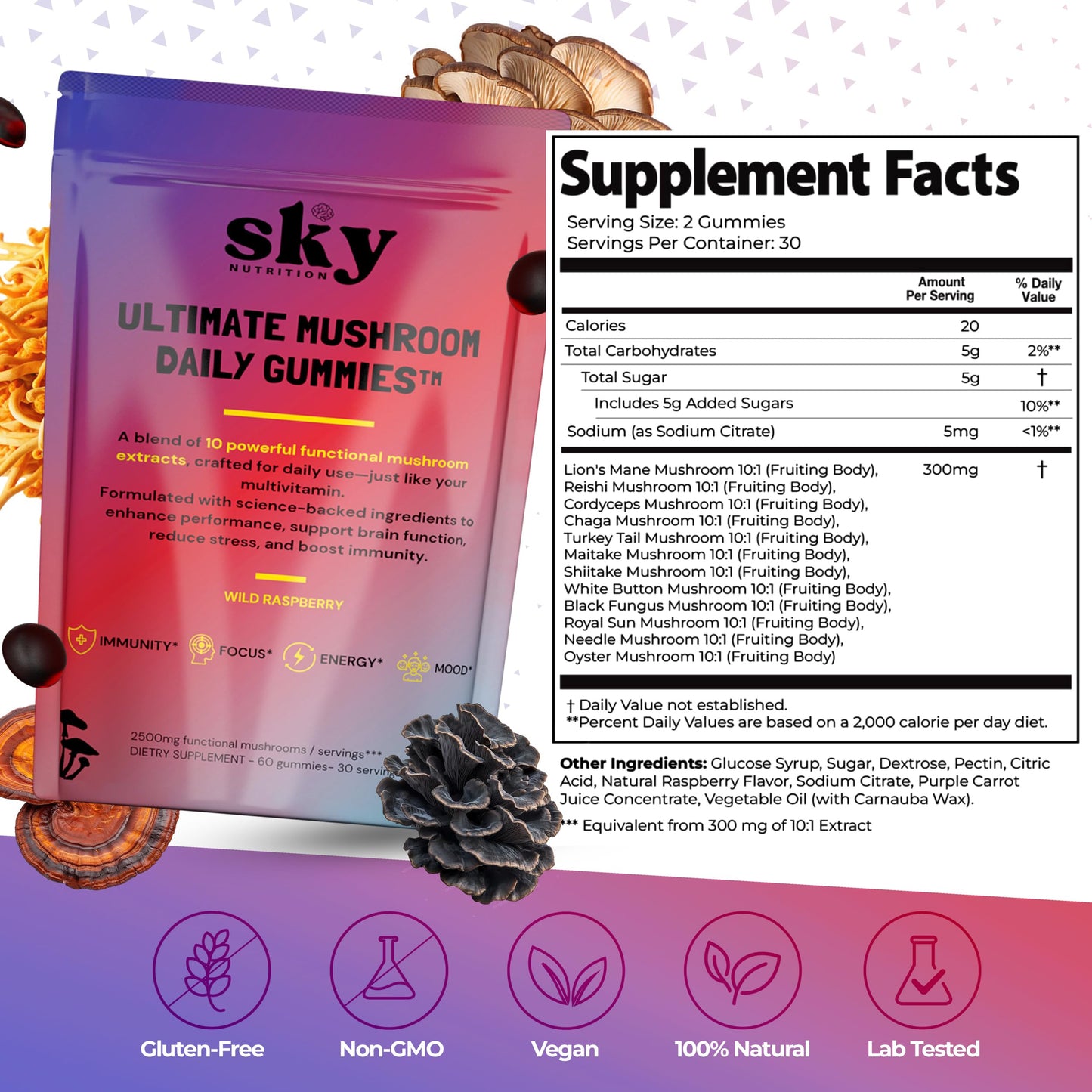 SKY NUTRITION Mushroom Gummies Gummy 1