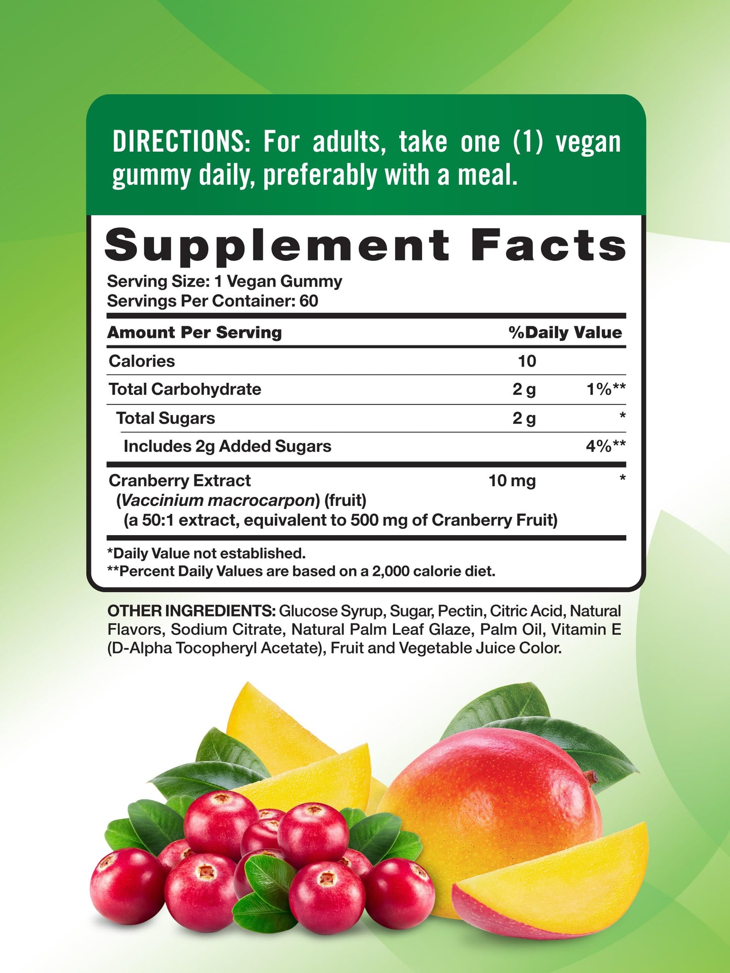 Nature's Truth Cranberry Gummies 60 Count