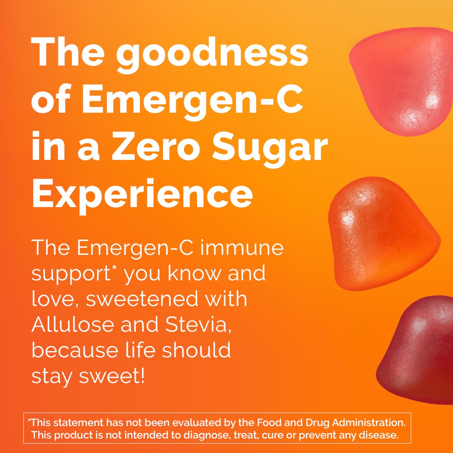 Emergen-C Zero Sugar Immune Support Kidz Gummies 72 Gummies