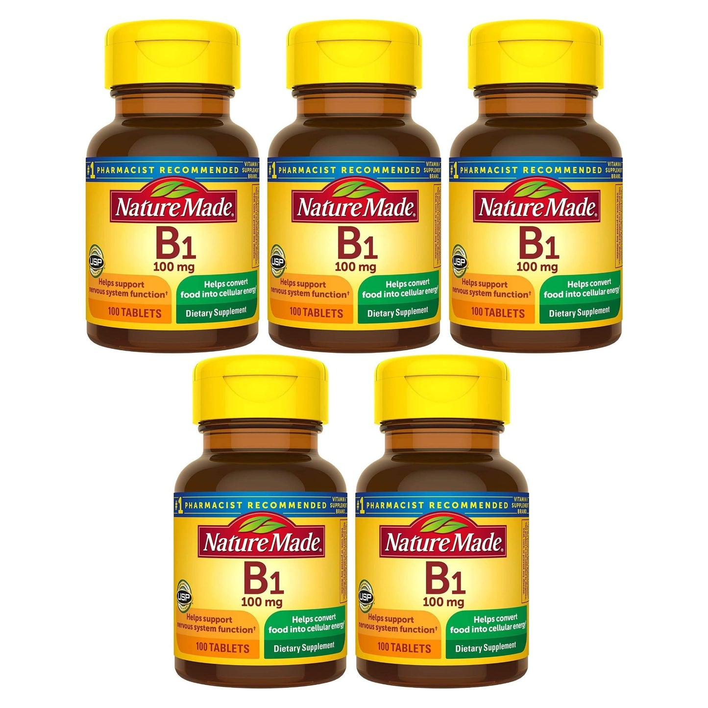 Nature Made Vitamin B1 Thiamine 100 mg Tablet, 500 Count