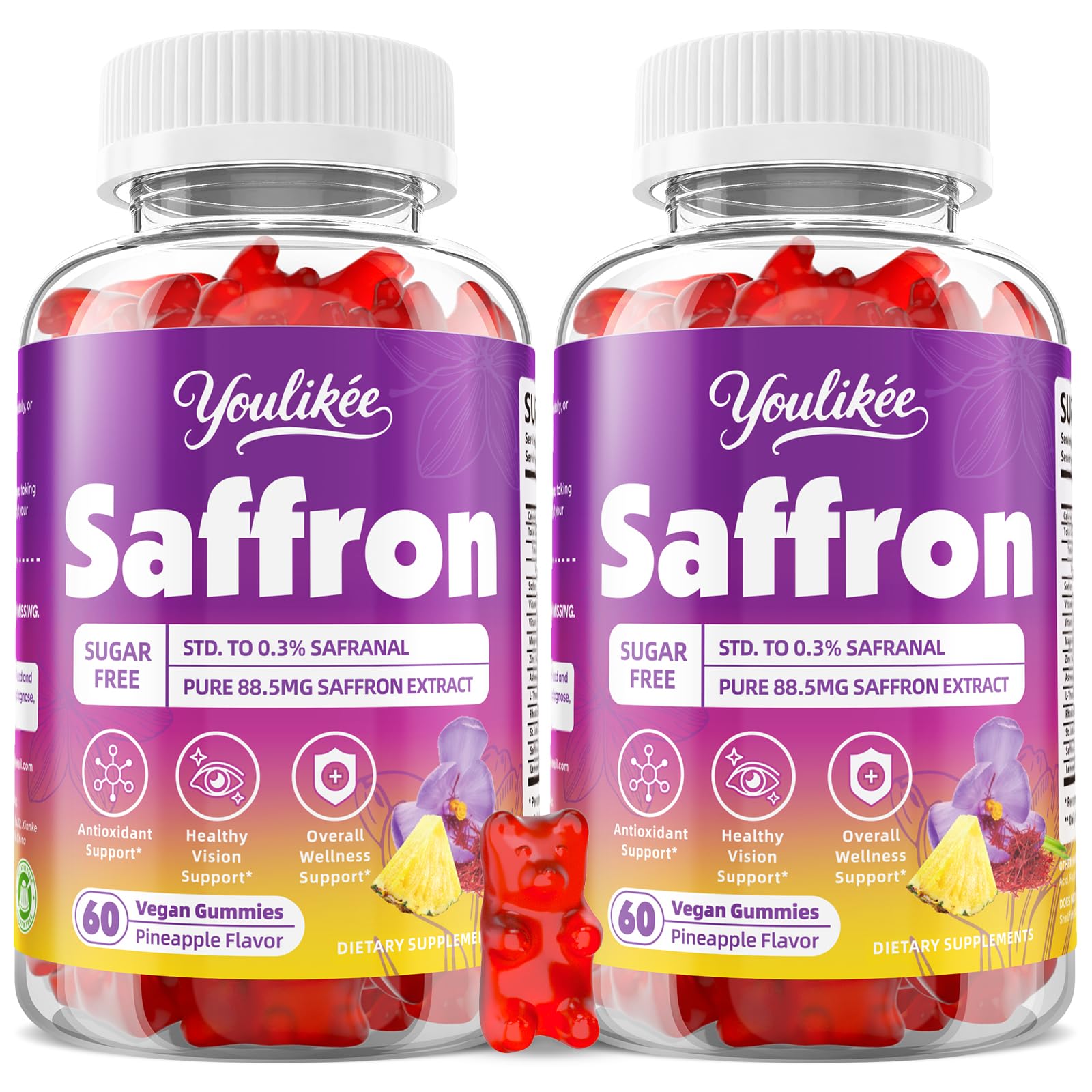 Youlikee Saffron Gummies 120 Count