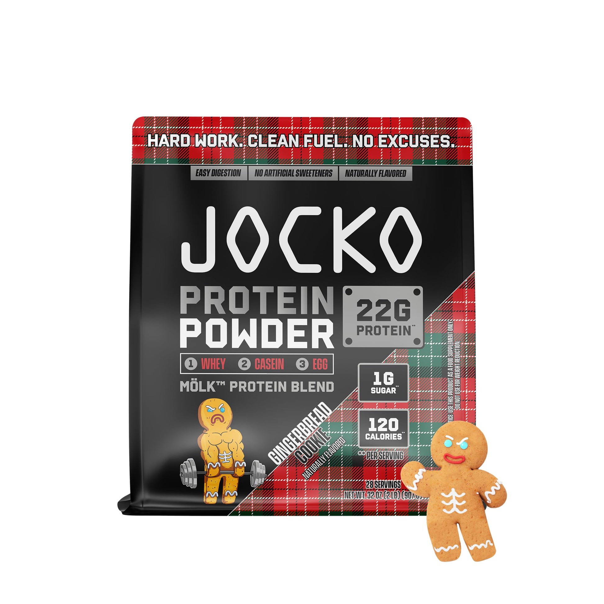 Jocko Fuel Whey Protein Powder, Gingerbread Cookie, 32 Servings