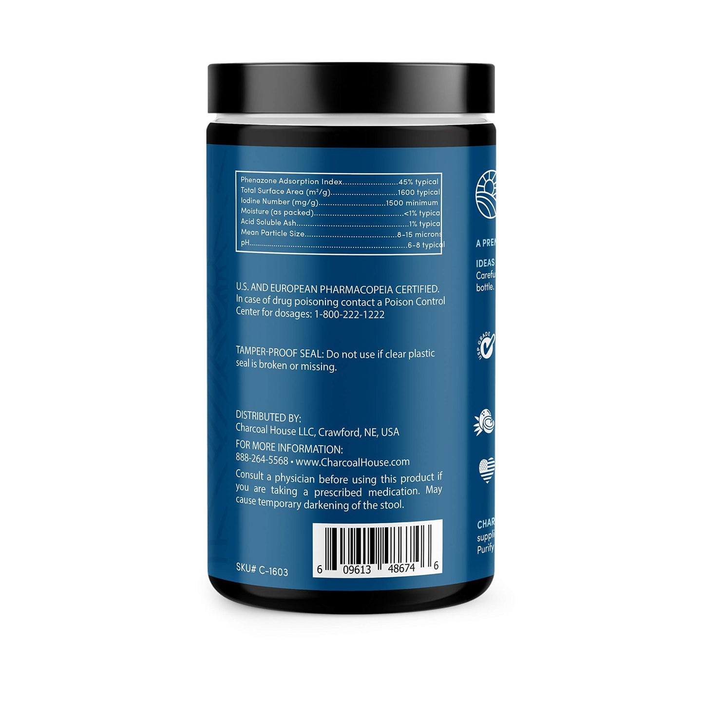 Charcoal House Detox & Cleanse USP Medical Grade Coconut Shell Activated Charcoal Powder, 12 oz