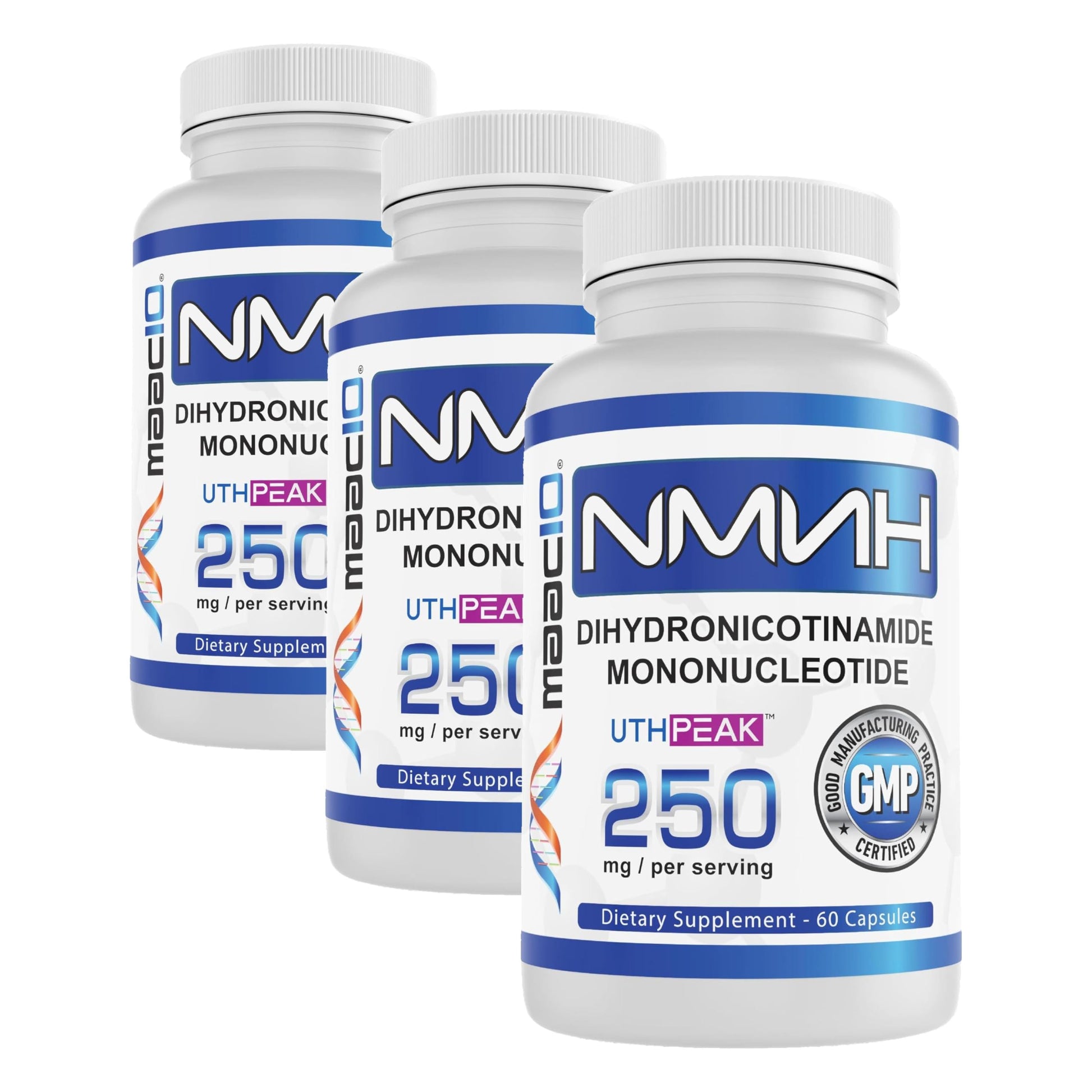 MAAC10 NMNH (NMN Supplement Alternative) 250mg Serving Capsule, 180 Count
