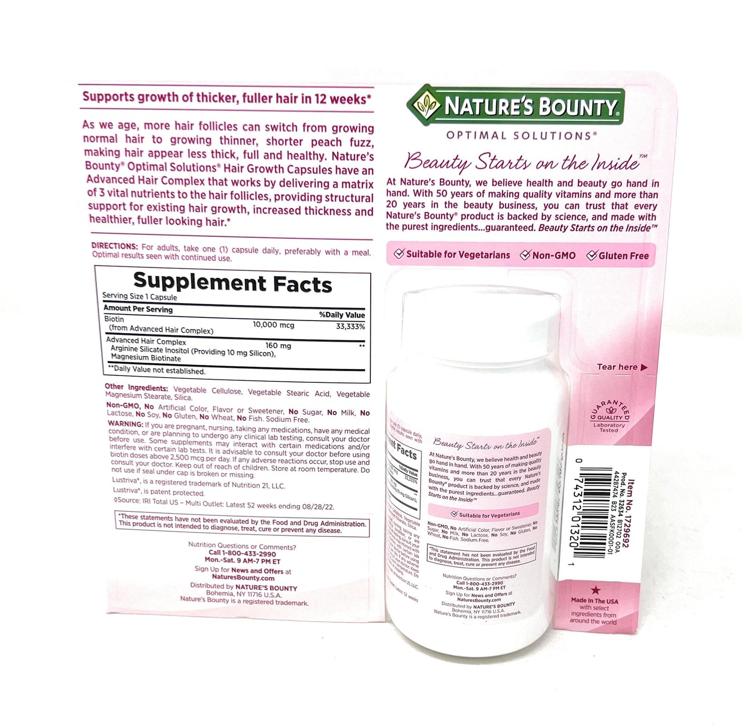 Nature's Bounty Hair Growth Supplement 90 Capsules