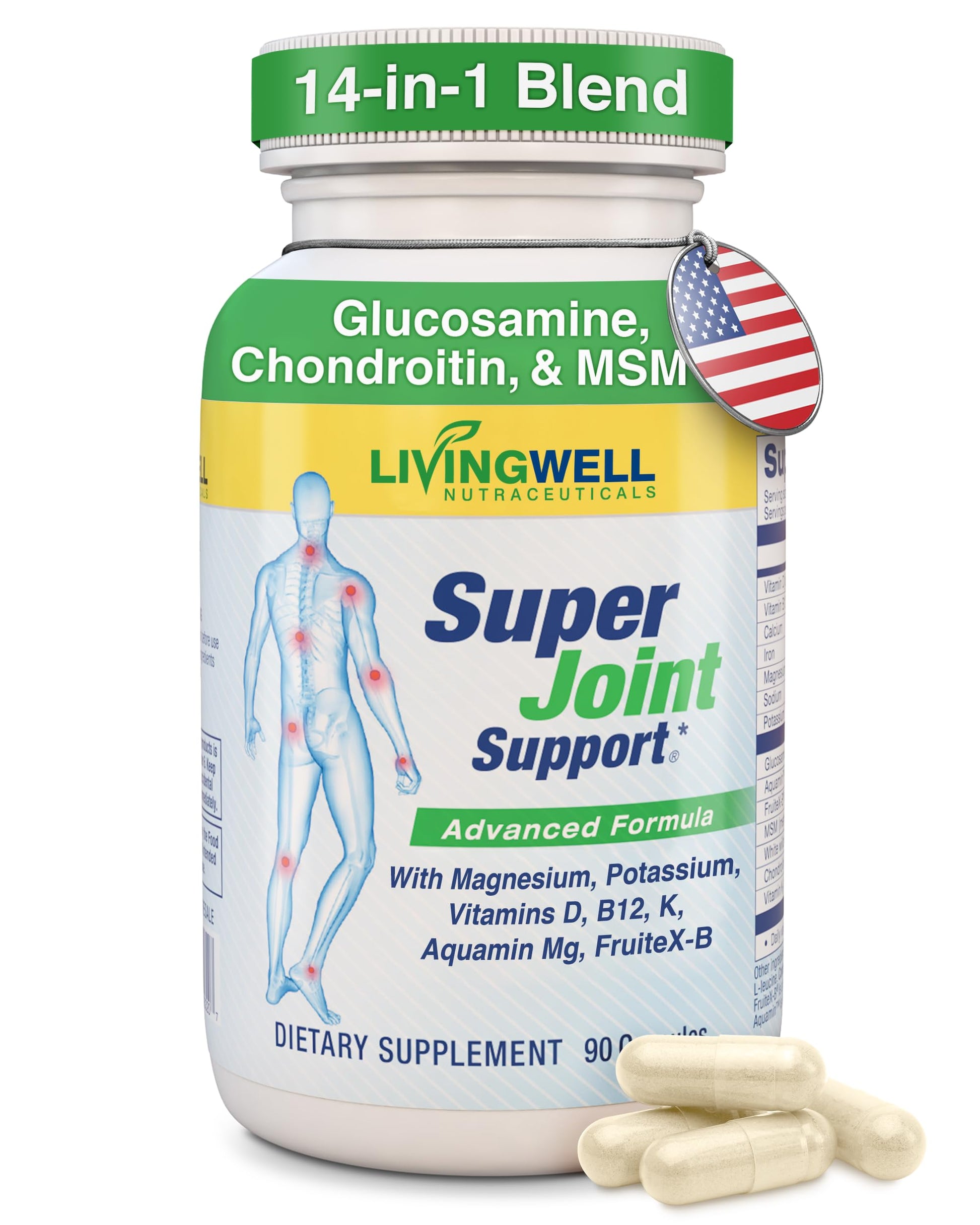 SUPER JOINT SUPPORT Glucosamine Chondroitin & MSM 90 Capsules