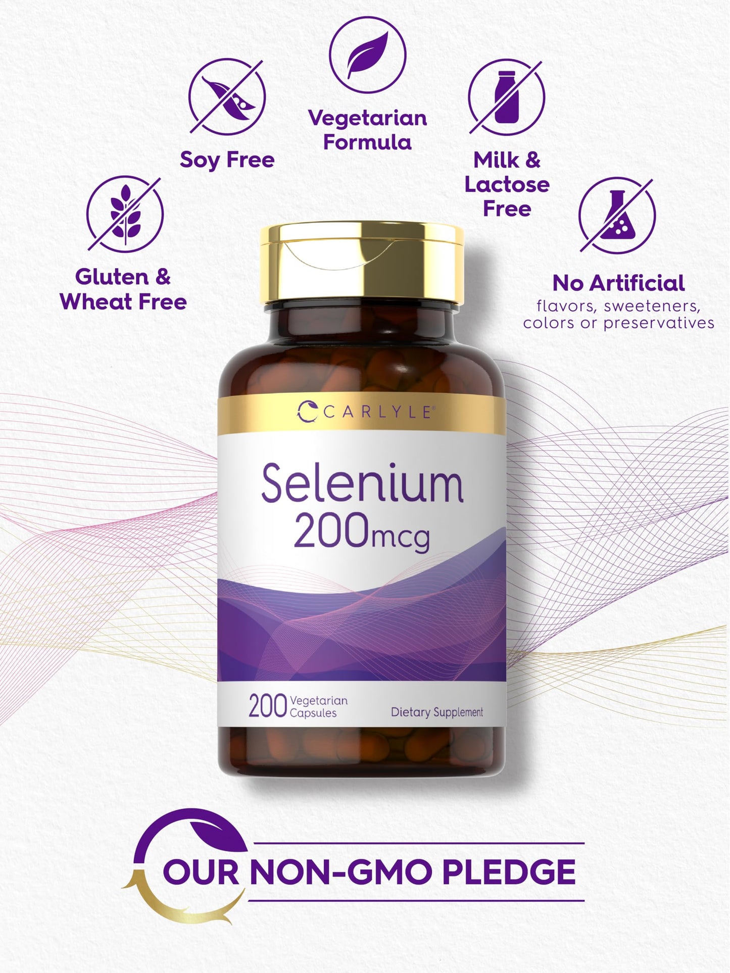 Carlyle Yeast Free Selenium 200 mcg Capsule, 200 Capsules