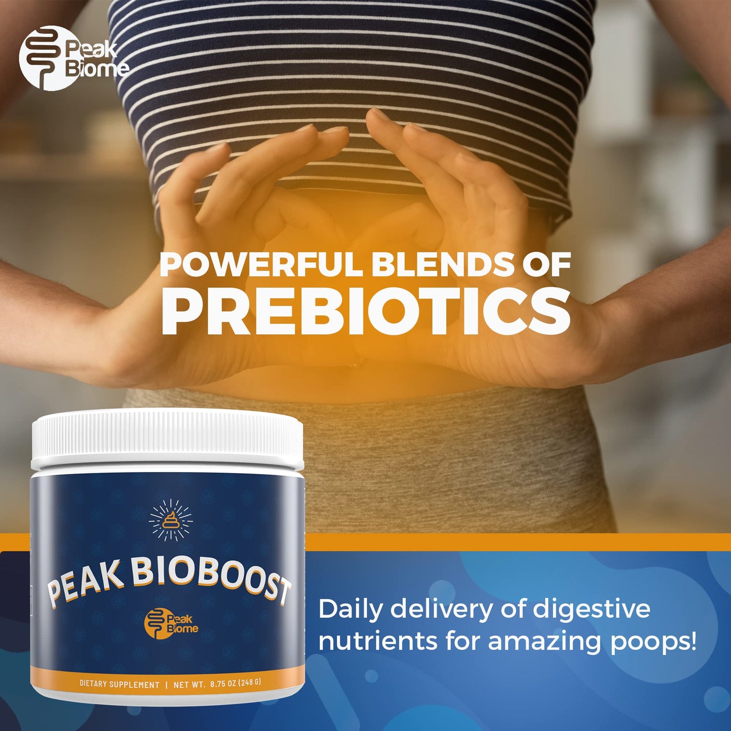 Peak Biome Peak BioBoost Prebiotic Fiber Supplement for Colon Cleanse Powder 157.5